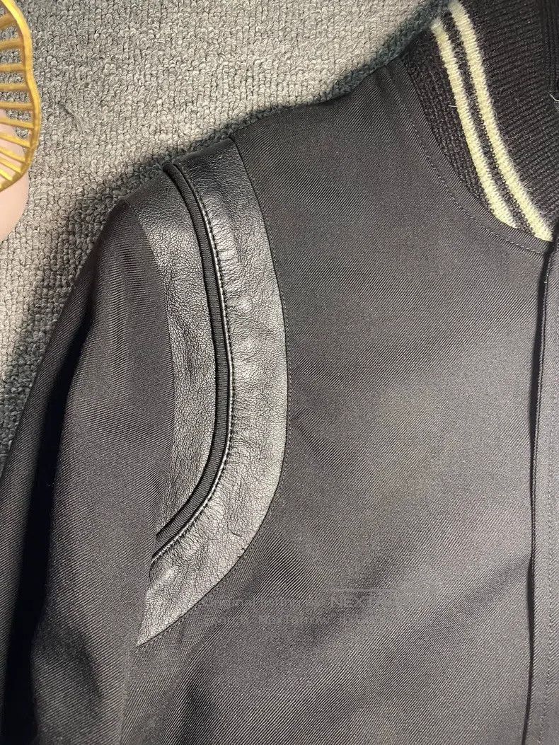 Saint Laurent Paris Saint Laurent Paris Black Samurai Leather Baseball Jacket Size US XS / EU 42 / 0 - 4 Thumbnail