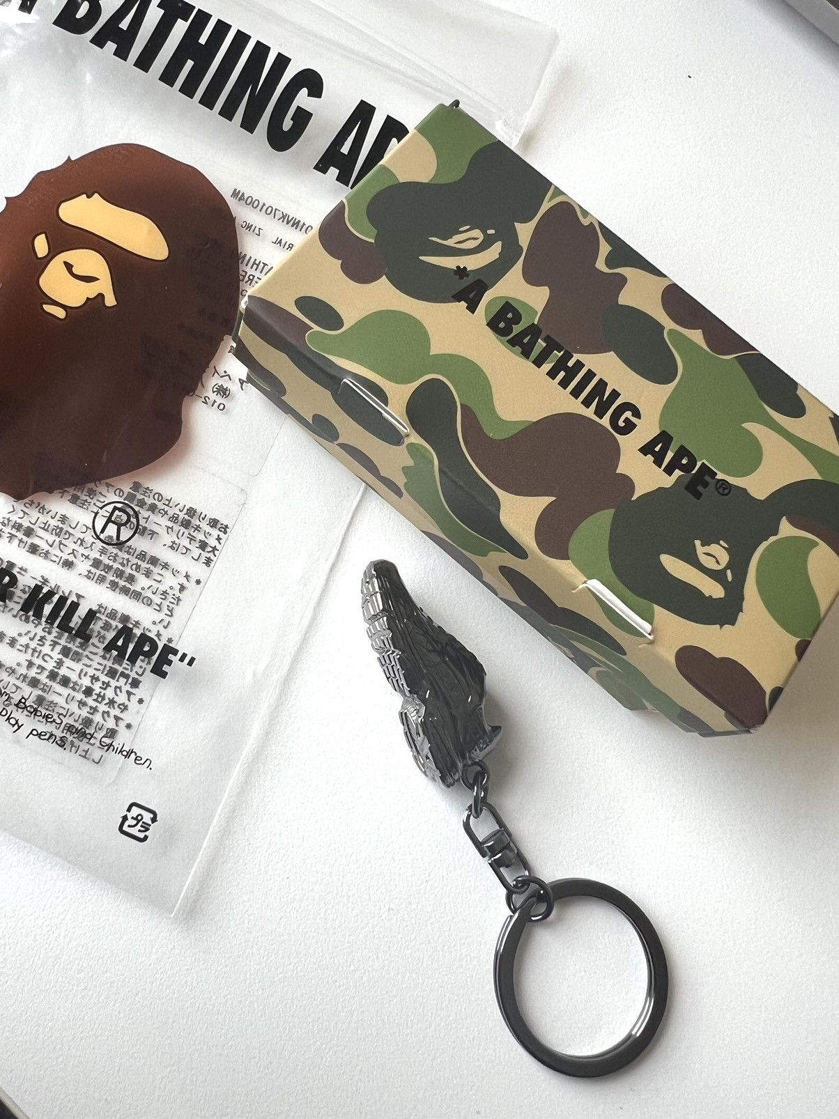 Bape 🎁 BAPE BAPESTA SNEAKER KEY RING CHAIN - A Bathing Ape RARE Size ONE SIZE - 1 Thumbnail