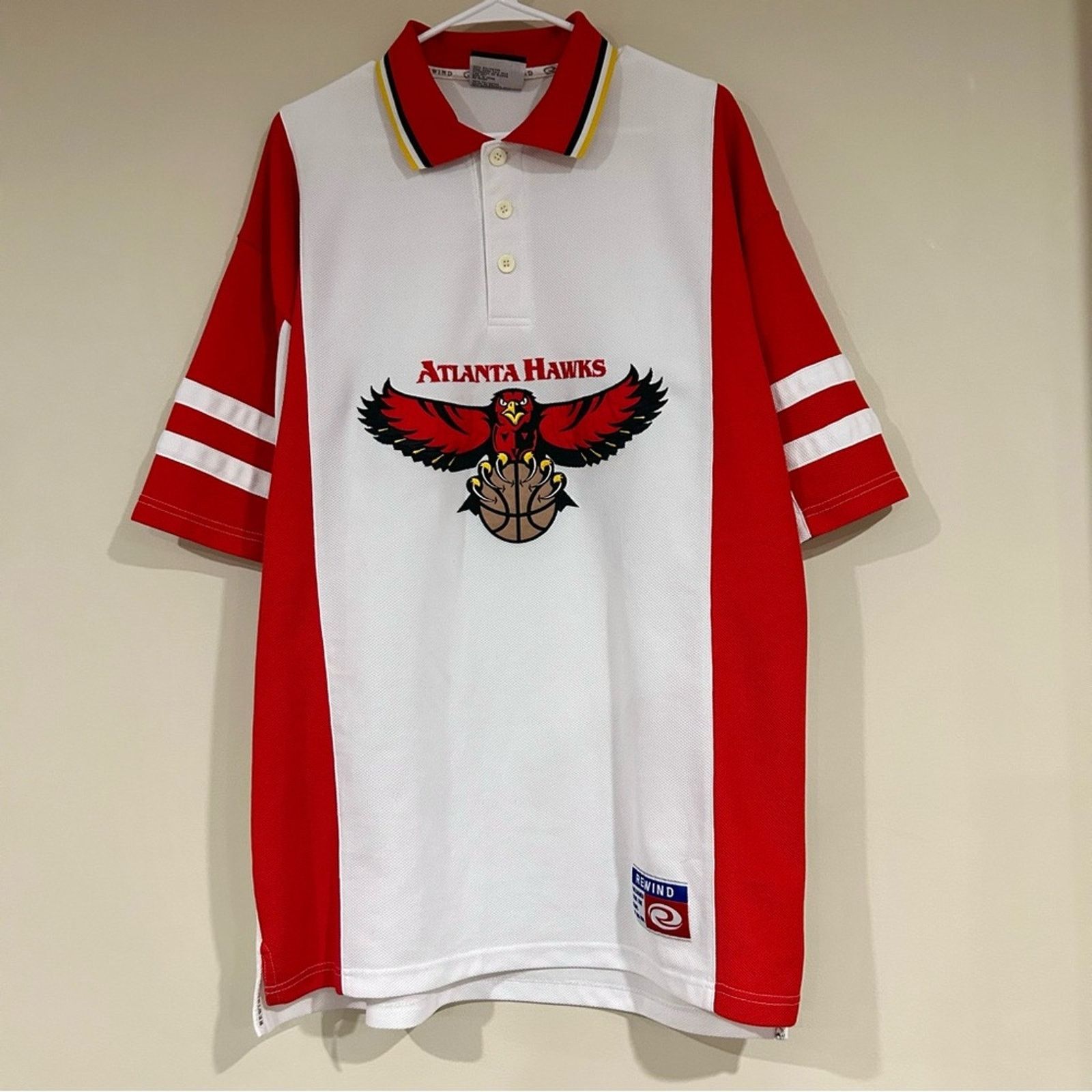 Other Vintage Atlanta Hawks Basketball Warmup Polo Shirt Size US XL / EU 56 / 4 - 1 Thumbnail