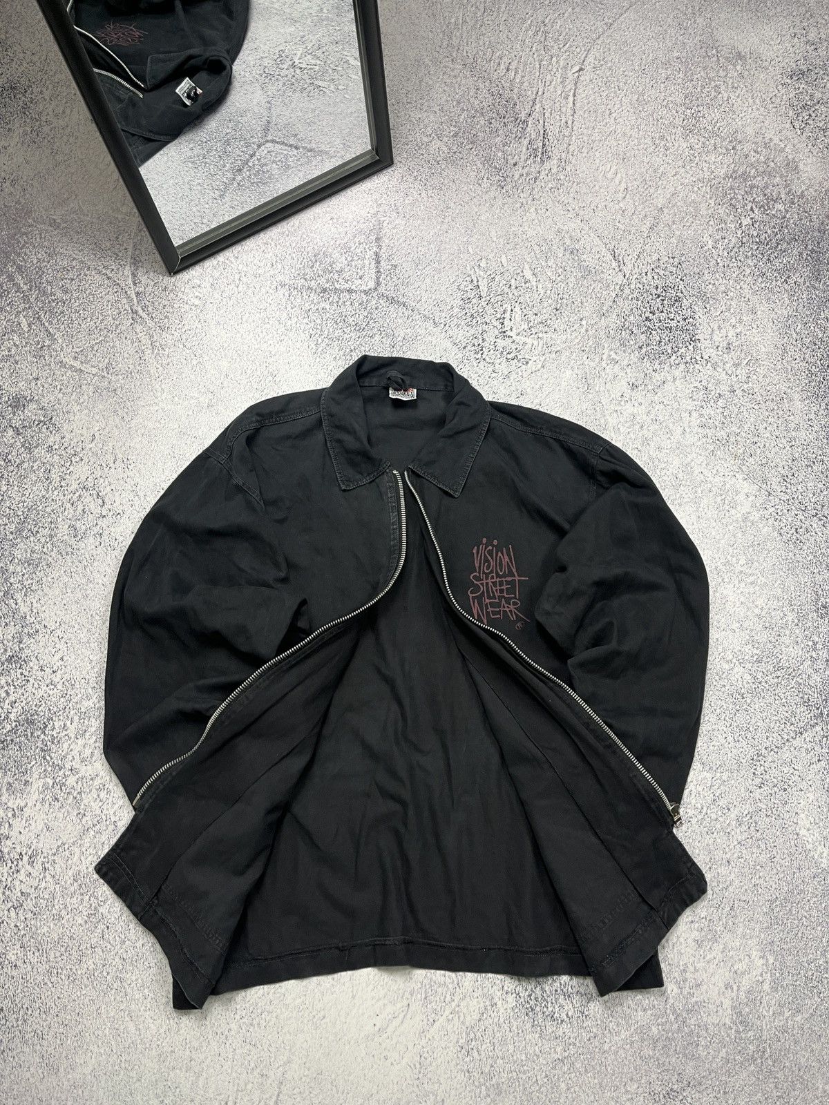 Japanese Brand × Vintage × Vision Streetwear Vintage 90’s Vision Streetwear Zip Coach Jacket USA Rare Size US L / EU 52-54 / 3 - 11 Thumbnail