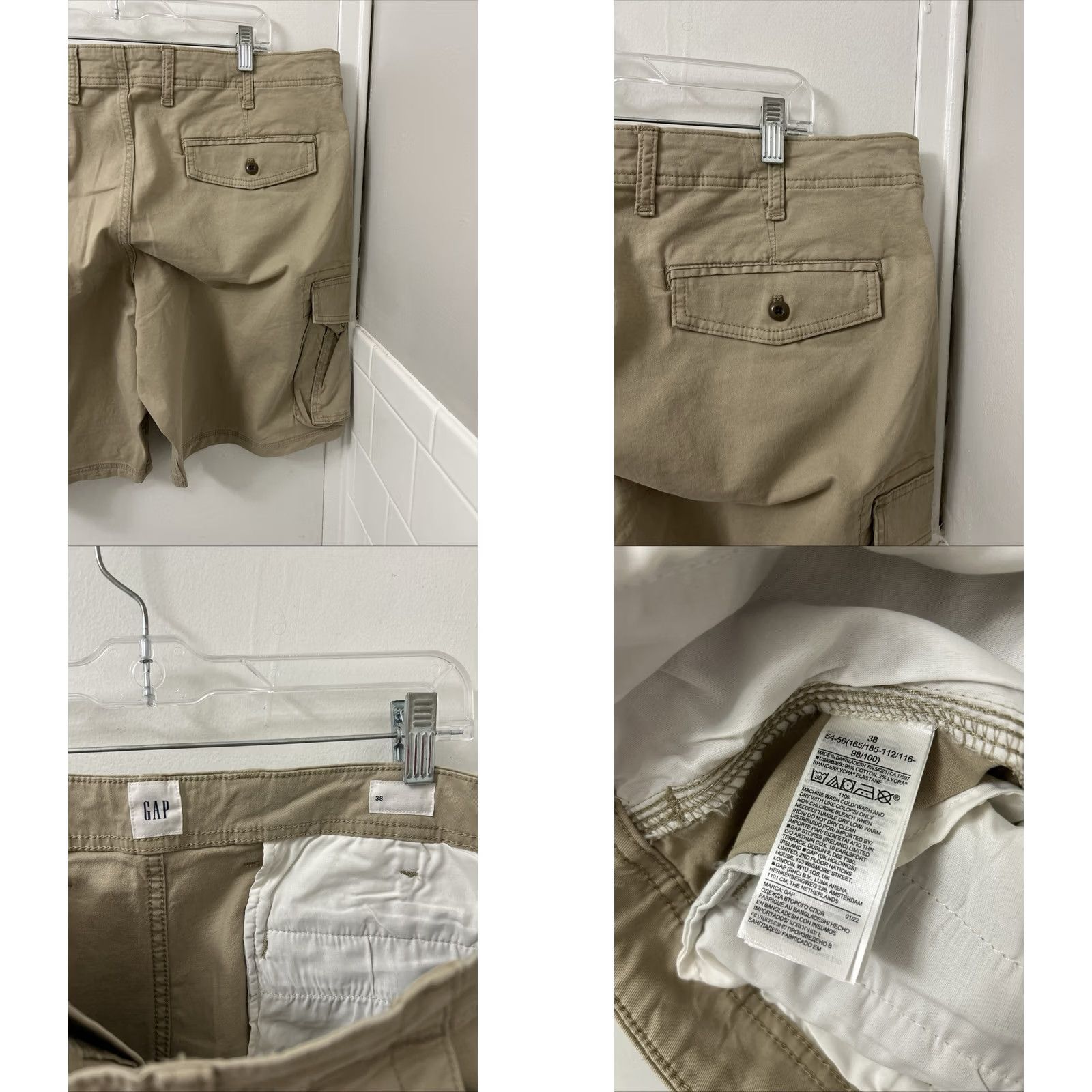 Gap GAP Cargo Shorts Mens 38 Tan Pockets 10” Inseam NWT MSRP 5 Casual Utility Flat Front Relaxed Cotton Blend Spandex Canvas Beige Boys? no Size US 38 / EU 54 - 8 Thumbnail