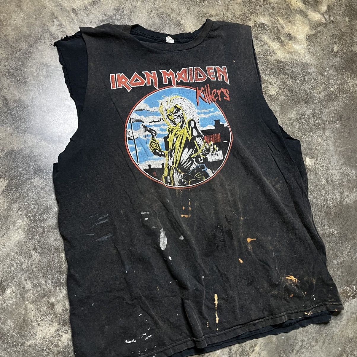 Vintage vintage y2k iron maiden painter cut off tank top Size US XL / EU 56 / 4 - 1 Thumbnail