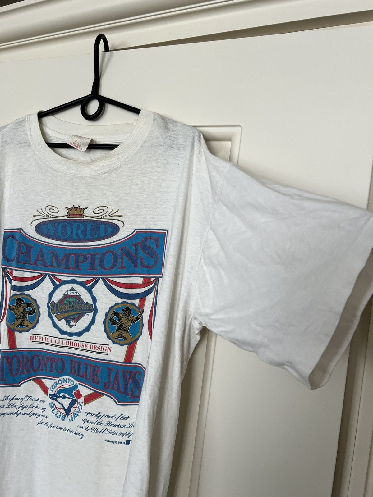 MLB Vintage 1992 Toronto Blue Jays Champions T-Shirt MLB Size US XL / EU 56 / 4 - 13 Thumbnail