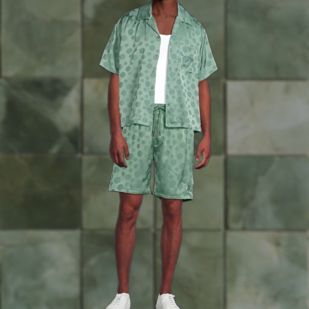 Honor the Gift Honor The Gift Men’s Century Camp Button-Up Shirt XL Green Polka Dot Short Sleeve Mens XL Green Polka Dot Shirt Size US XL / EU 56 / 4 - 1 Thumbnail
