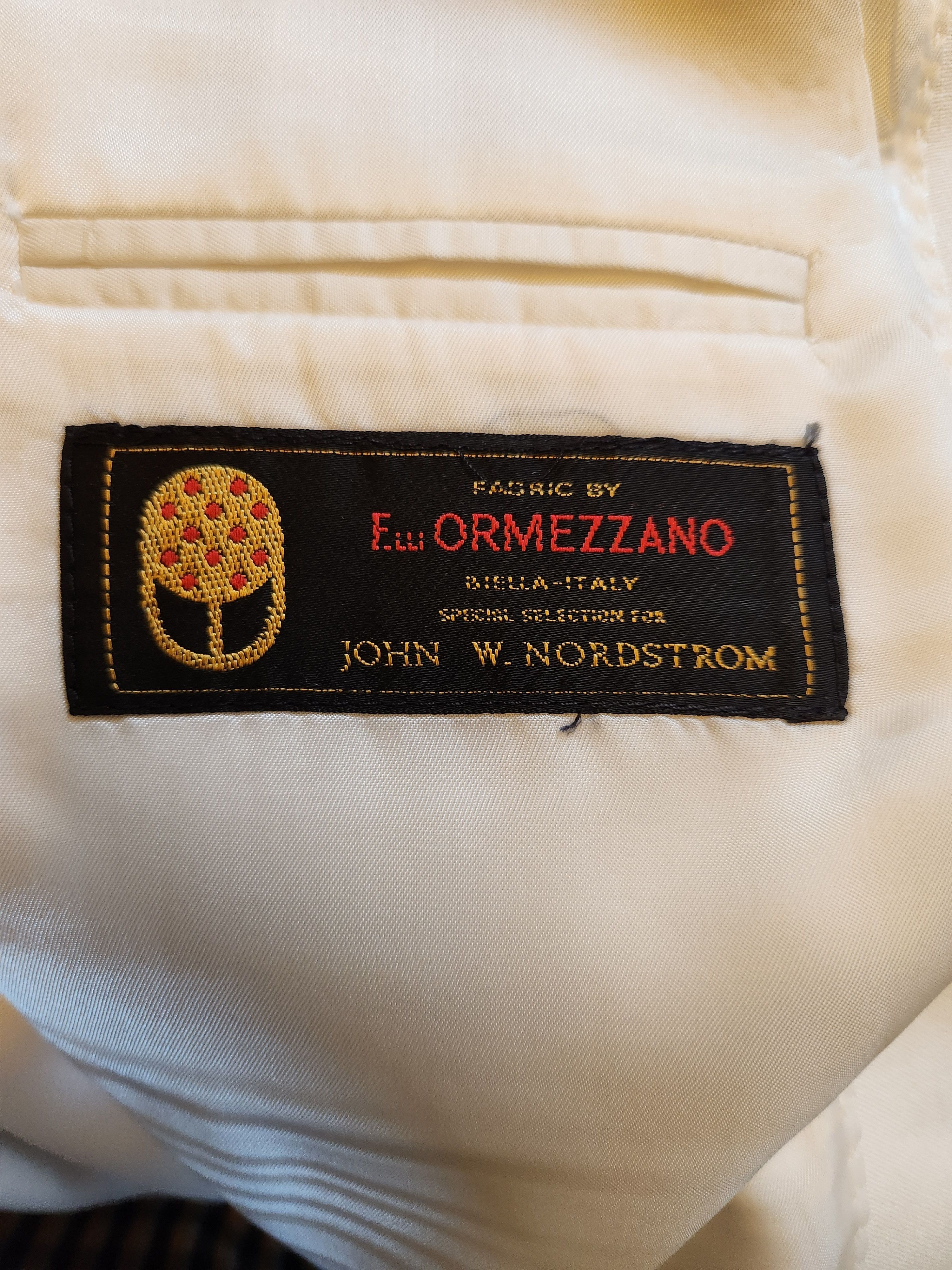Nordstrom Men's 100% Linen White 2 Button Blazer Size 46R - 4 Thumbnail