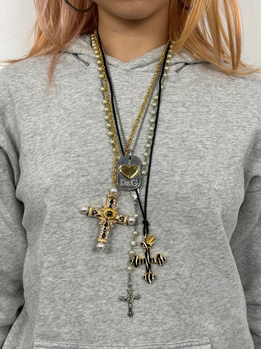 Dolce & Gabbana 2010s Dolce & Gabbana Royal Premium Cross Gold Necklace Size ONE SIZE - 2 Thumbnail