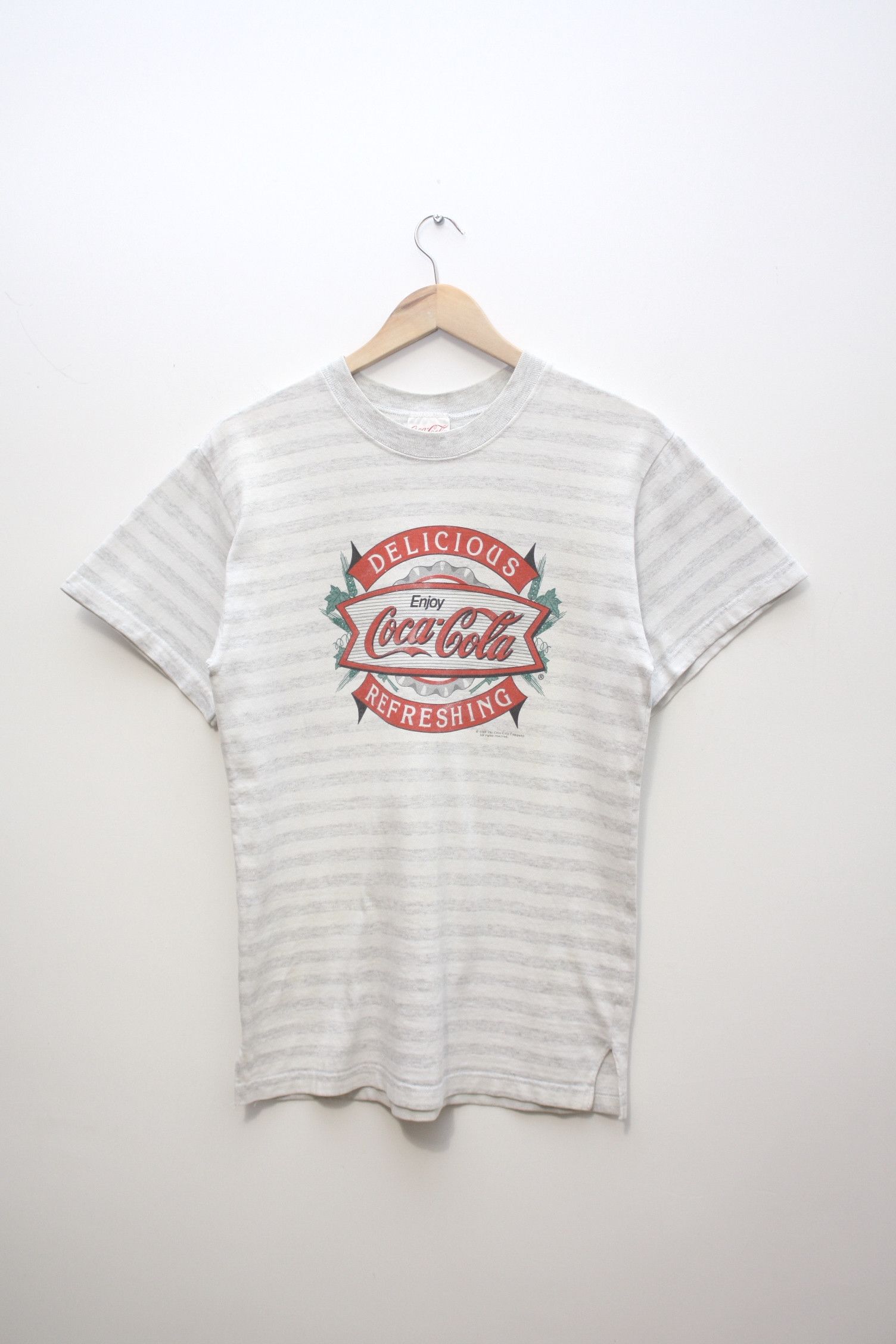 Coca Cola Coca Cola 1989 Vintage Striped T-Shirt Made In U.S.A. Size US S / EU 44-46 / 1 - 1 Thumbnail