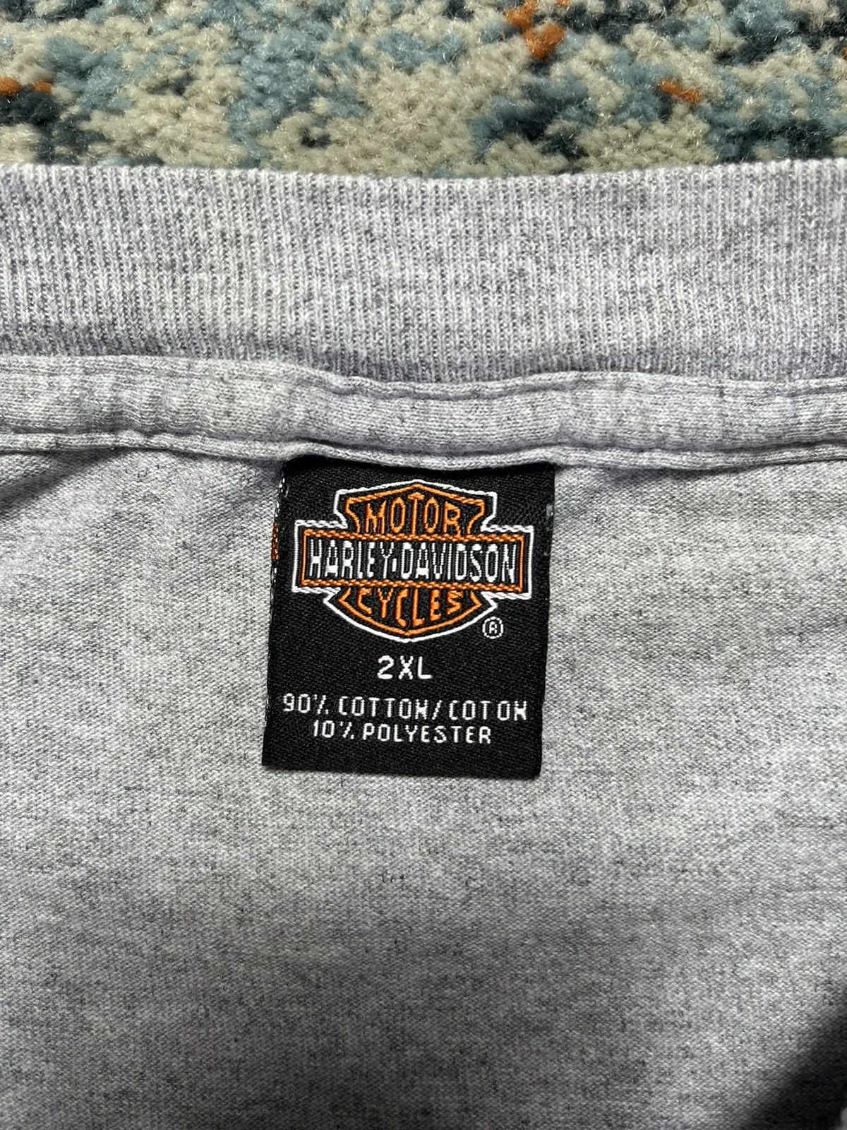 Harley Davidson × Vintage Vintage 90s Harley Davidson graphic heather grey tee Size US XXL / EU 58 / 5 - 11 Thumbnail