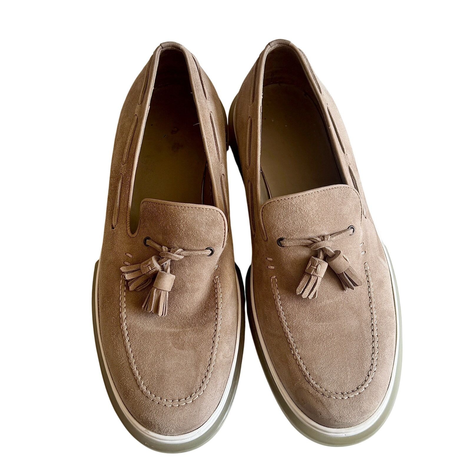 Hermes Hermes Men's Beige Ecoutes Loafers Size US 11 / EU 44 - 1 Thumbnail