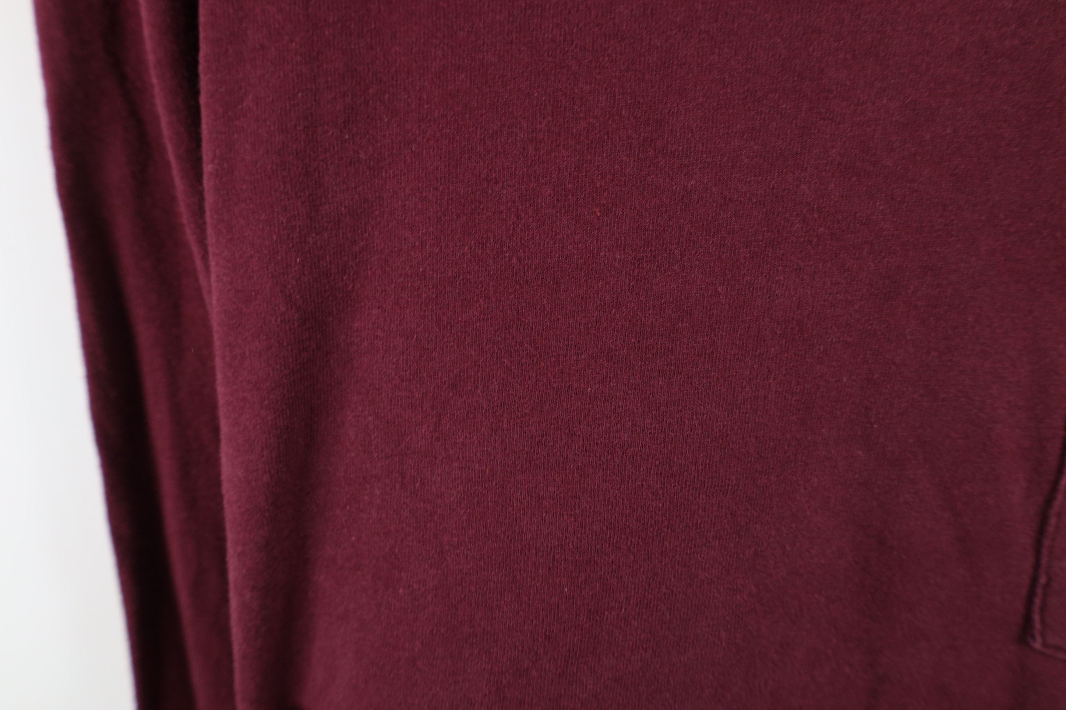 Vintage Vintage 90s Streetwear Cotton Long Sleeve T-Shirt Burgundy Size US XL / EU 56 / 4 - 7 Thumbnail