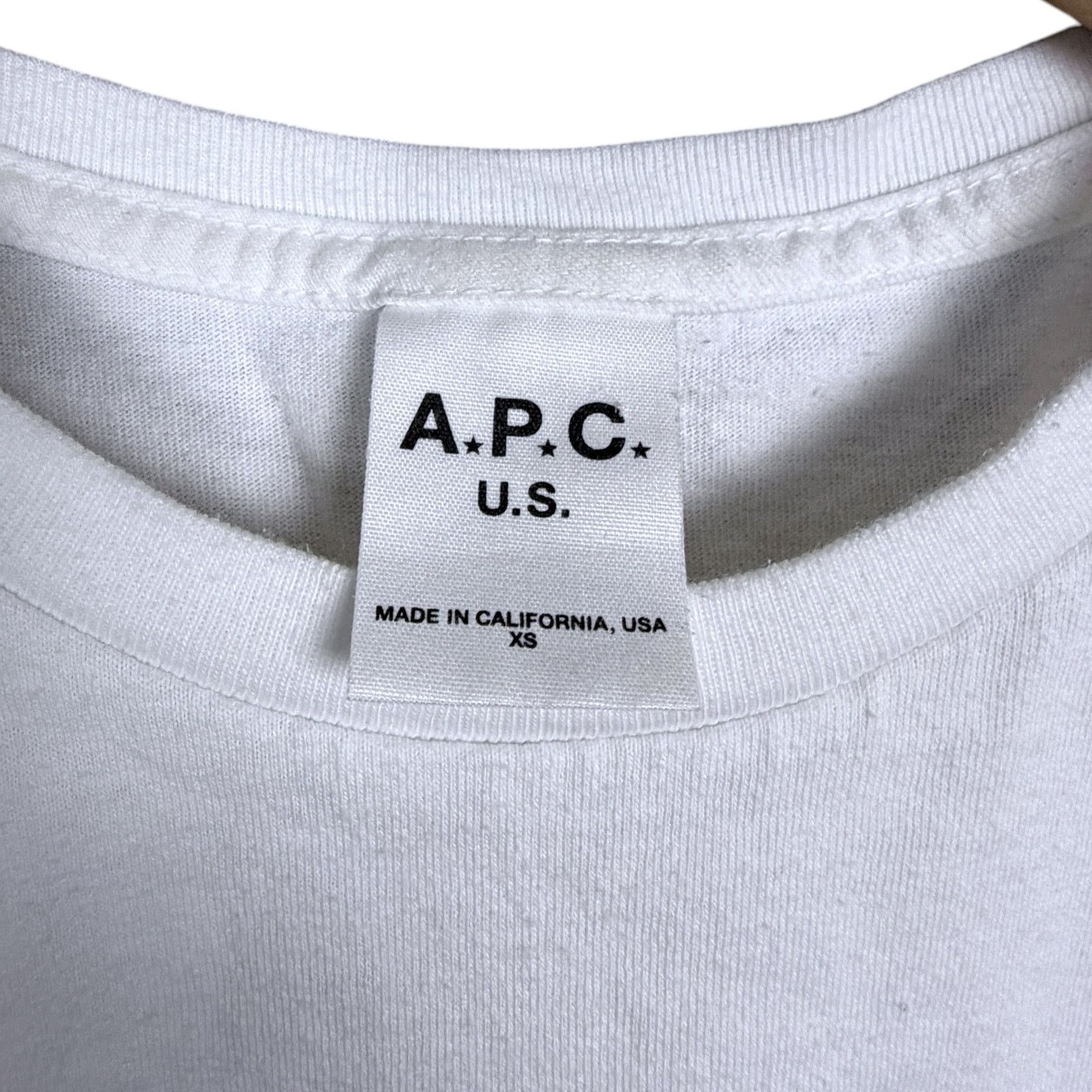 A.P.C. A.P.C. Women's XS White 100% Cotton T-Shirt Streetwear EUC Size XS / US 0-2 / IT 36-38 - 6 Thumbnail