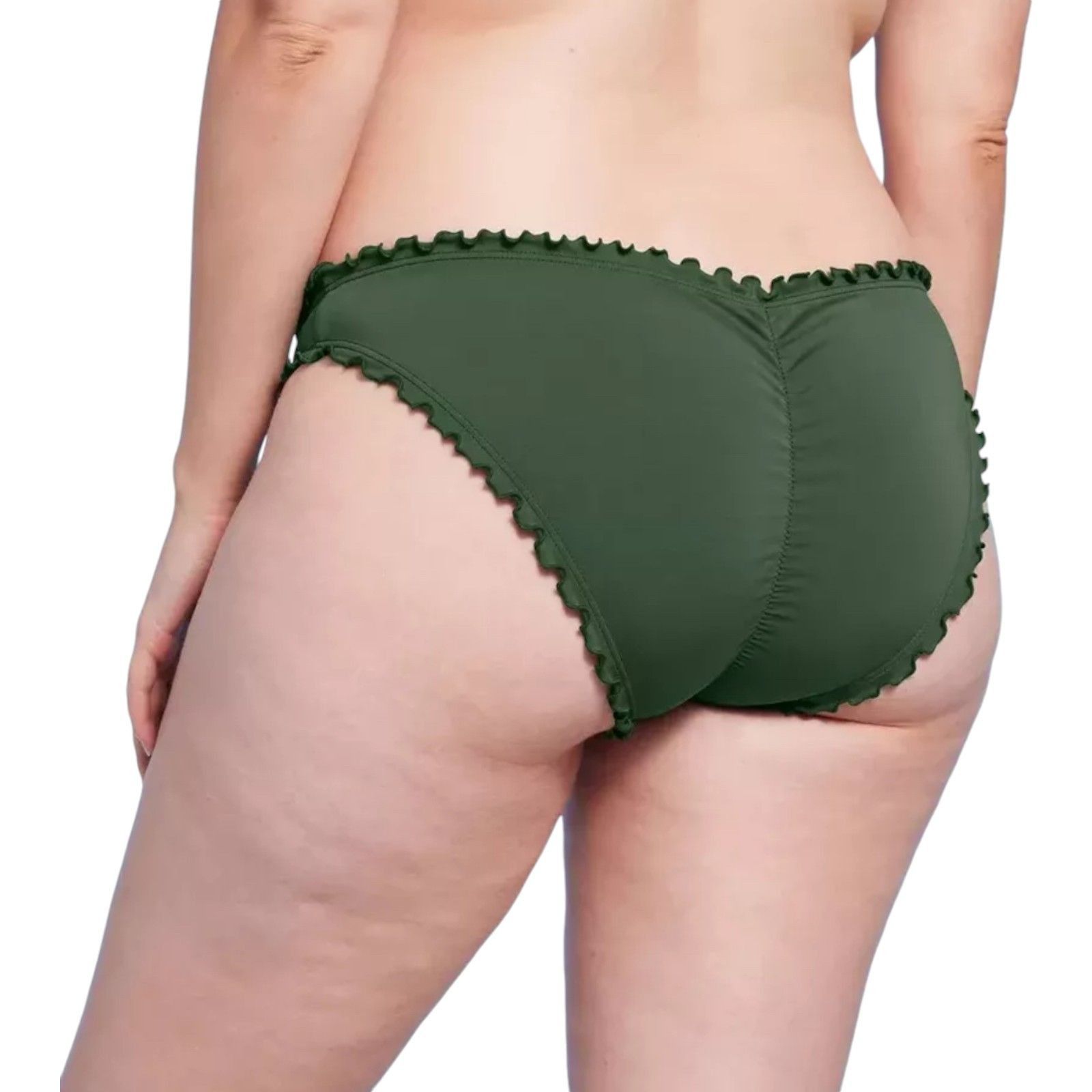Other Shade & Shore - Women's Ruffle Cheeky Bikini Bottom - Green Size ONE SIZE - 2 Thumbnail