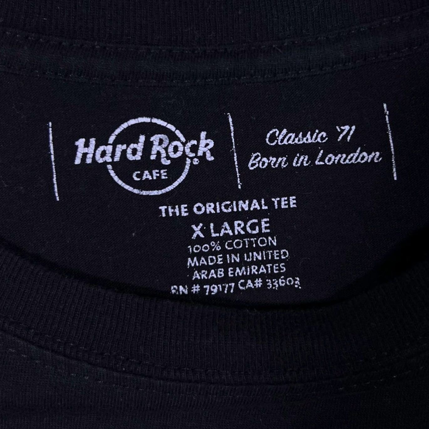 Hard Rock Cafe Hard Rock Cafe The Original Tee Souvenir Logo Graphic Black T-Shirt XL Men Size US XL / EU 56 / 4 - 4 Thumbnail