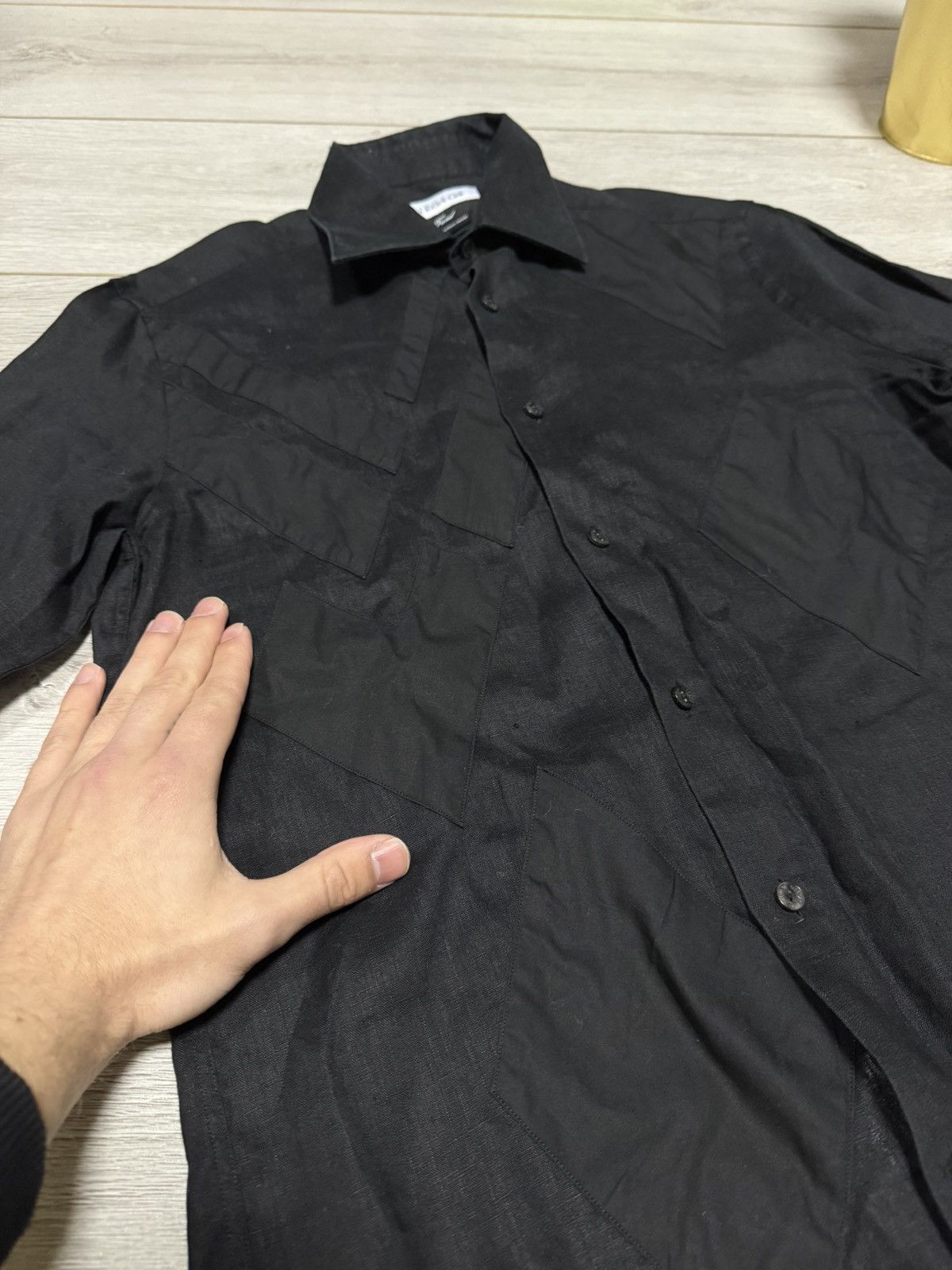 Versace Versace linen patterns shirt buttons v logo Size US M / EU 48-50 / 2 - 8 Thumbnail