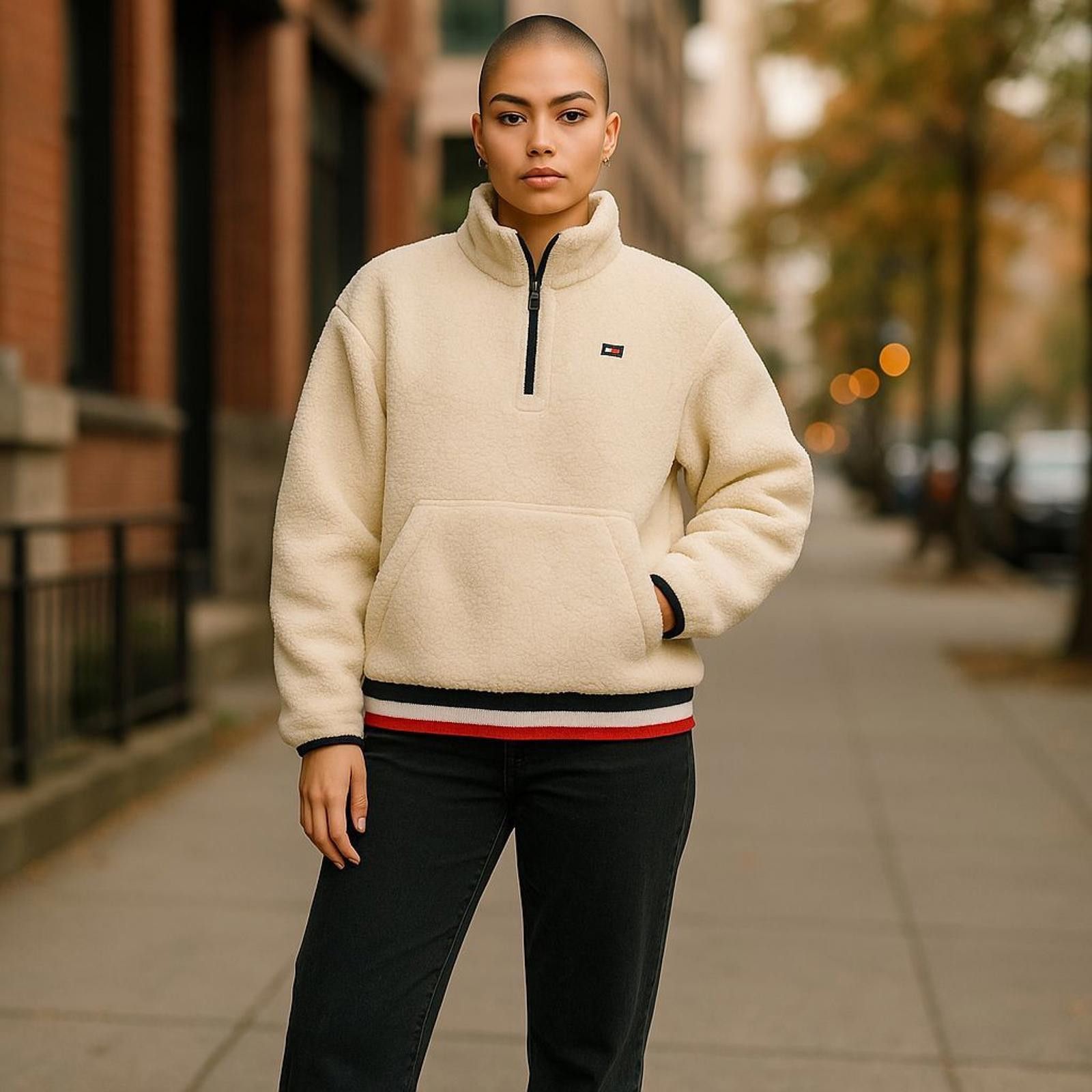 Tommy Hilfiger Cozy Tommy Hilfiger Sport Fleece Pullover Size L / US 10 / IT 46 - 1 Thumbnail