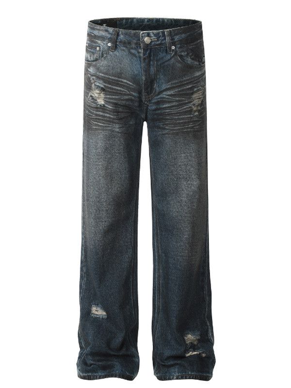 Vintage Street retro distressed American ripped jeans for men Size US 32 / EU 48 - 5 Thumbnail