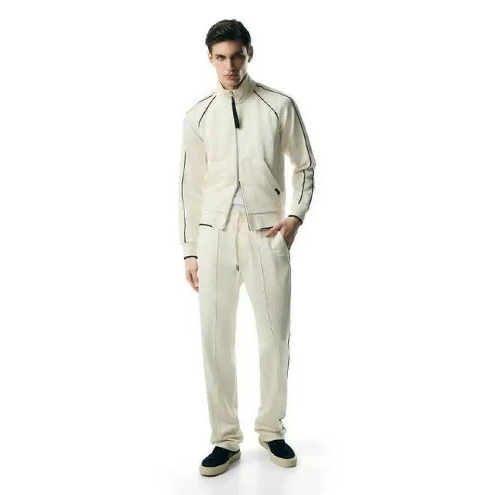 Tom Ford o1loc1c0625 JAL010 Jersey Tracksuit Pant in Off White Size US 38 / EU 54 - 2 Thumbnail