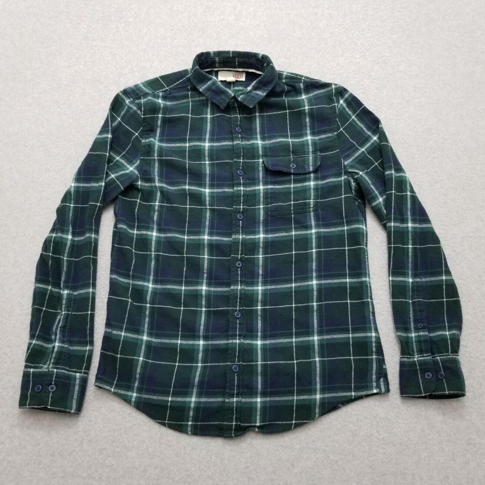 1901 1901 Trim Fit Button Front Dress Shirt Plaid Size 15 34-35 | Grailed
