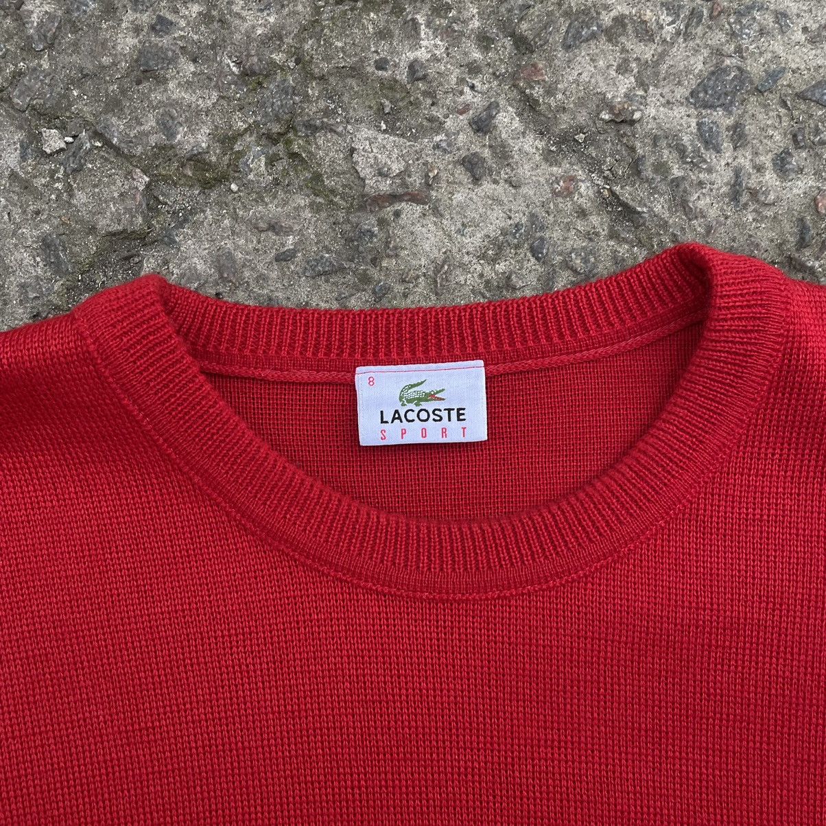 Lacoste × Vintage Vintage Lacoste Sweater Red XL-XXL (8) Streetwear Wool Size US XXL / EU 58 / 5 - 7 Thumbnail