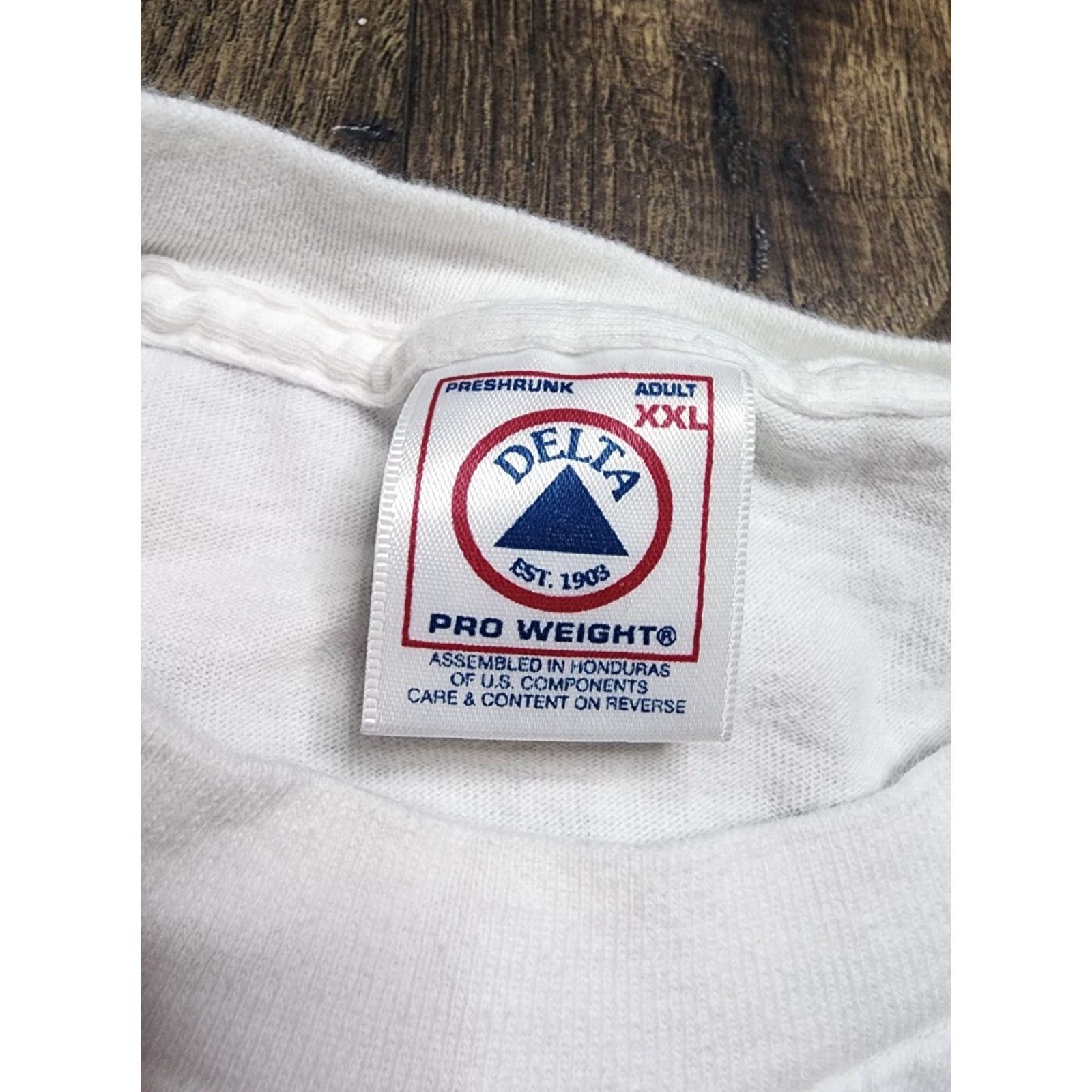 Delta VINTAGE Delta Mr Fix It Tools Dad Grandpa T Shirt Men 2XL White Crew Neck Short Sleeve Size US XXL / EU 58 / 5 - 4 Thumbnail