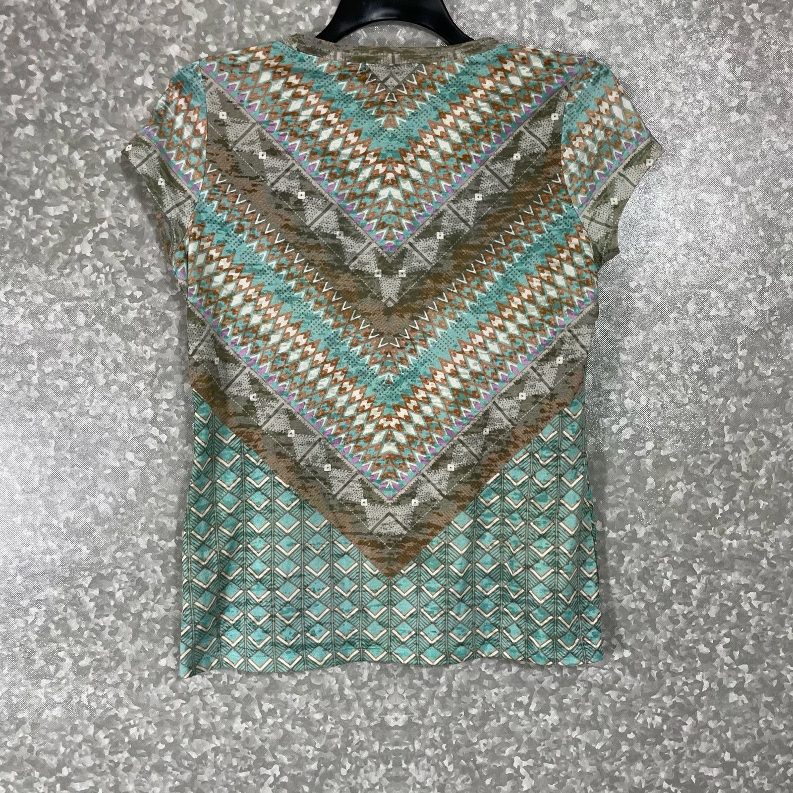 Prana Prana Blue Tribal Portfolio Scoop Neck Burnout Tee - Medium Size M / US 6-8 / IT 42-44 - 8 Thumbnail