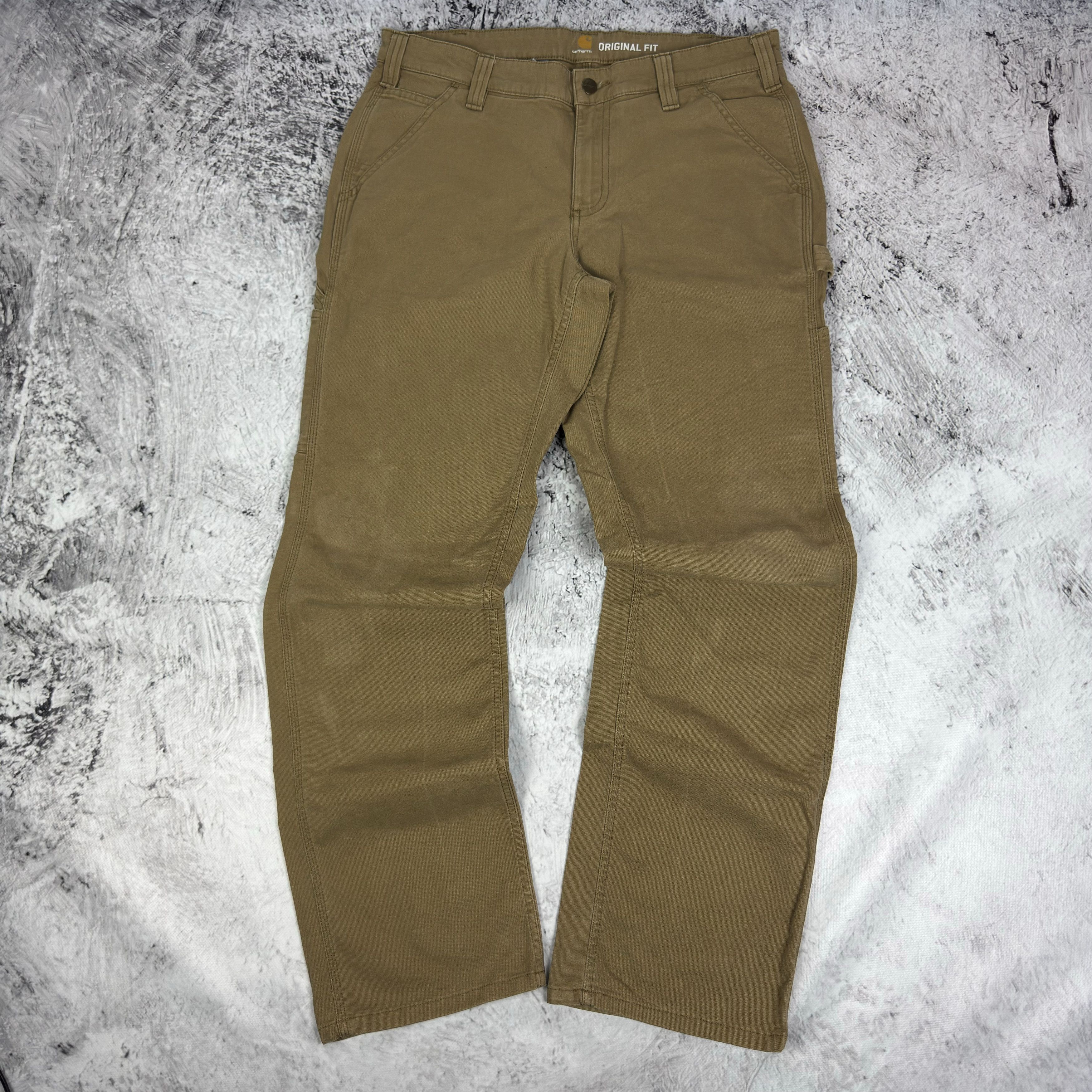 Carhartt Carhartt Women's Beige Cotton Stretch Straight Crawford Pant Size 32" / US 10 / IT 46 - 2 Thumbnail