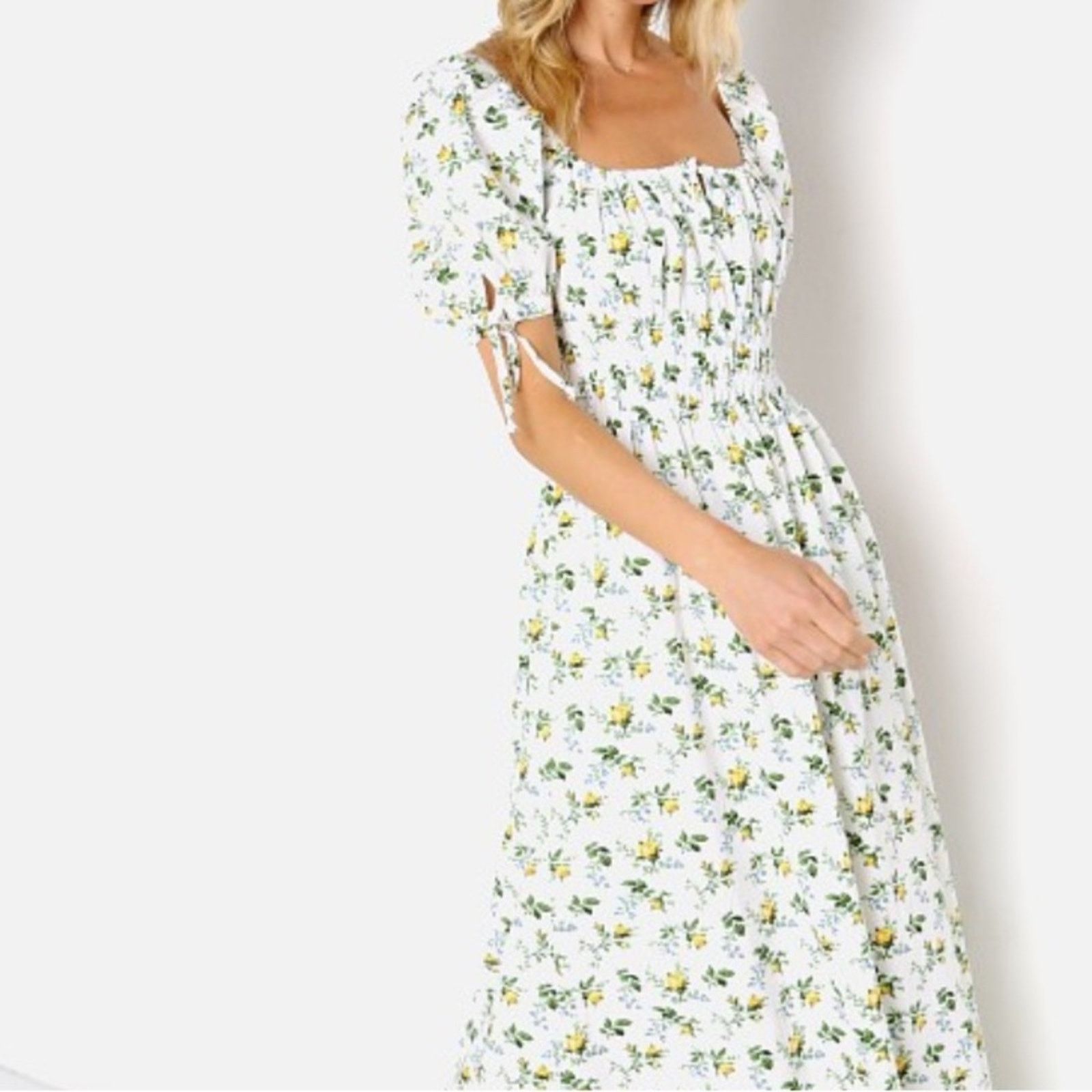 FAITHFULL $219 Faithfull the Brand Flora Midi Dress Bendita Floral S Size S / US 4 / IT 40 - 8 Thumbnail