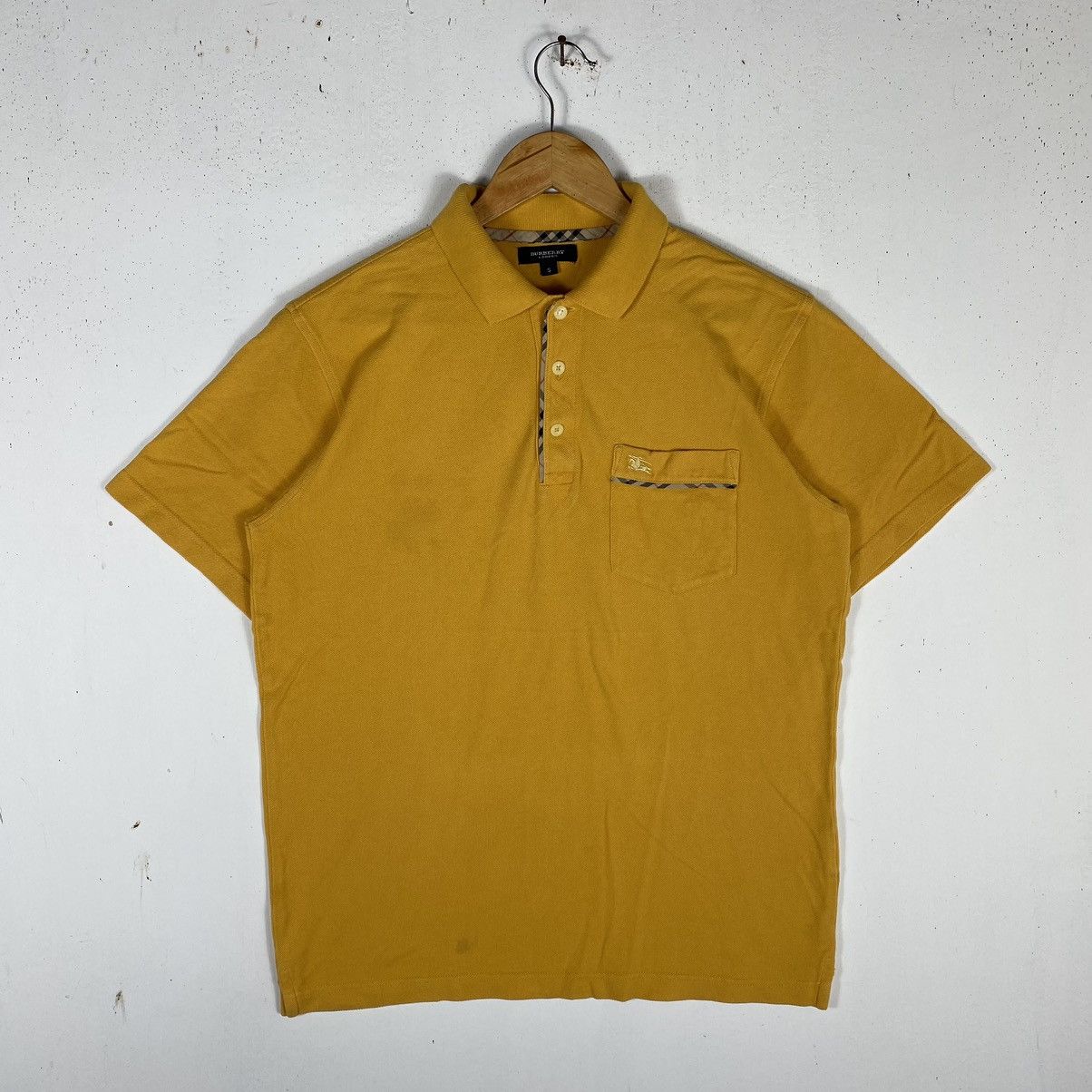 Burberry Vintage 00's BURBERRY LONDON Basic Logo Pocket Polo Shirt Size US S / EU 44-46 / 1 - 2 Thumbnail