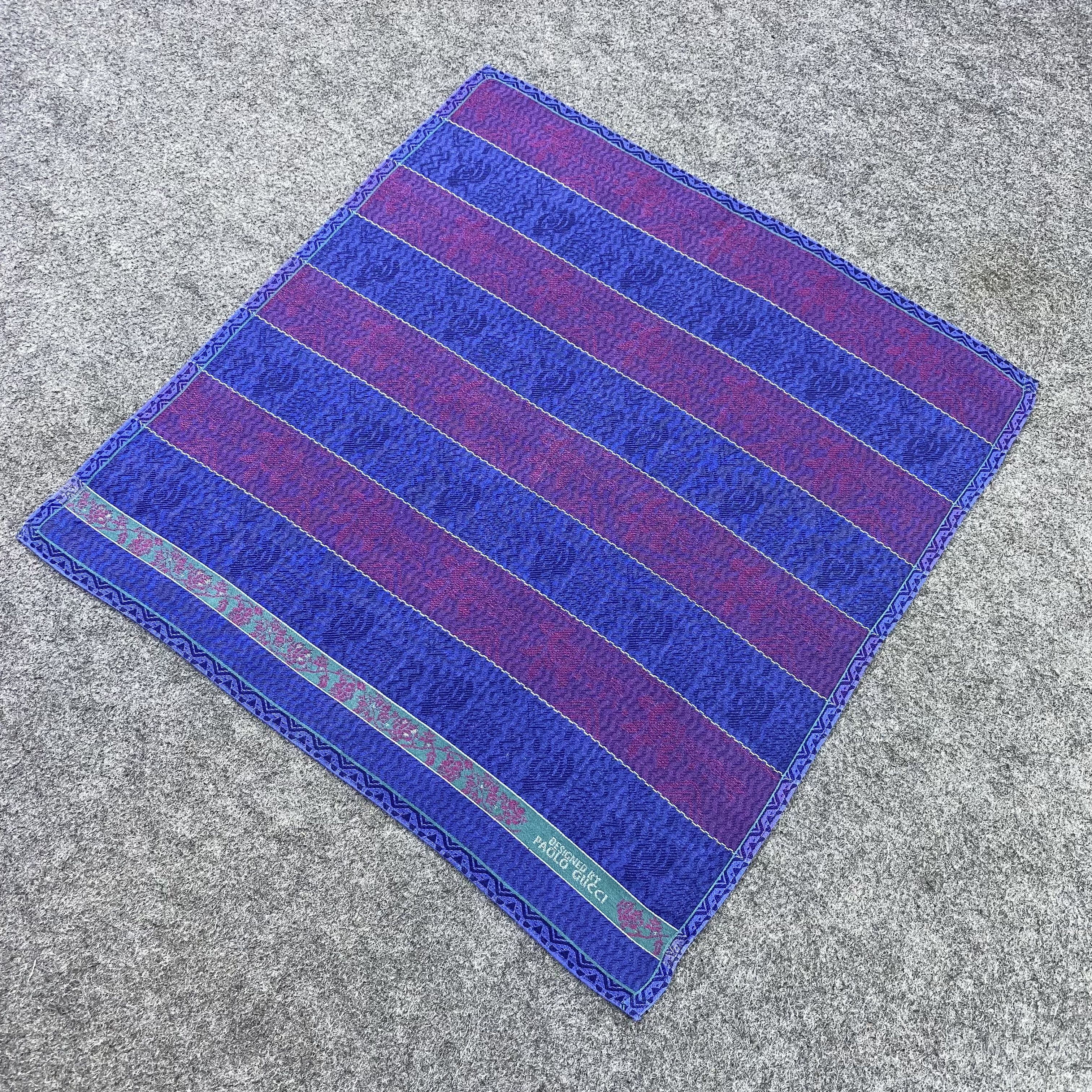 Paolo Gucci Paislee Paolo Gucci Handkerchief/Bandana/Neckerchief-B1475 Size ONE SIZE - 4 Thumbnail
