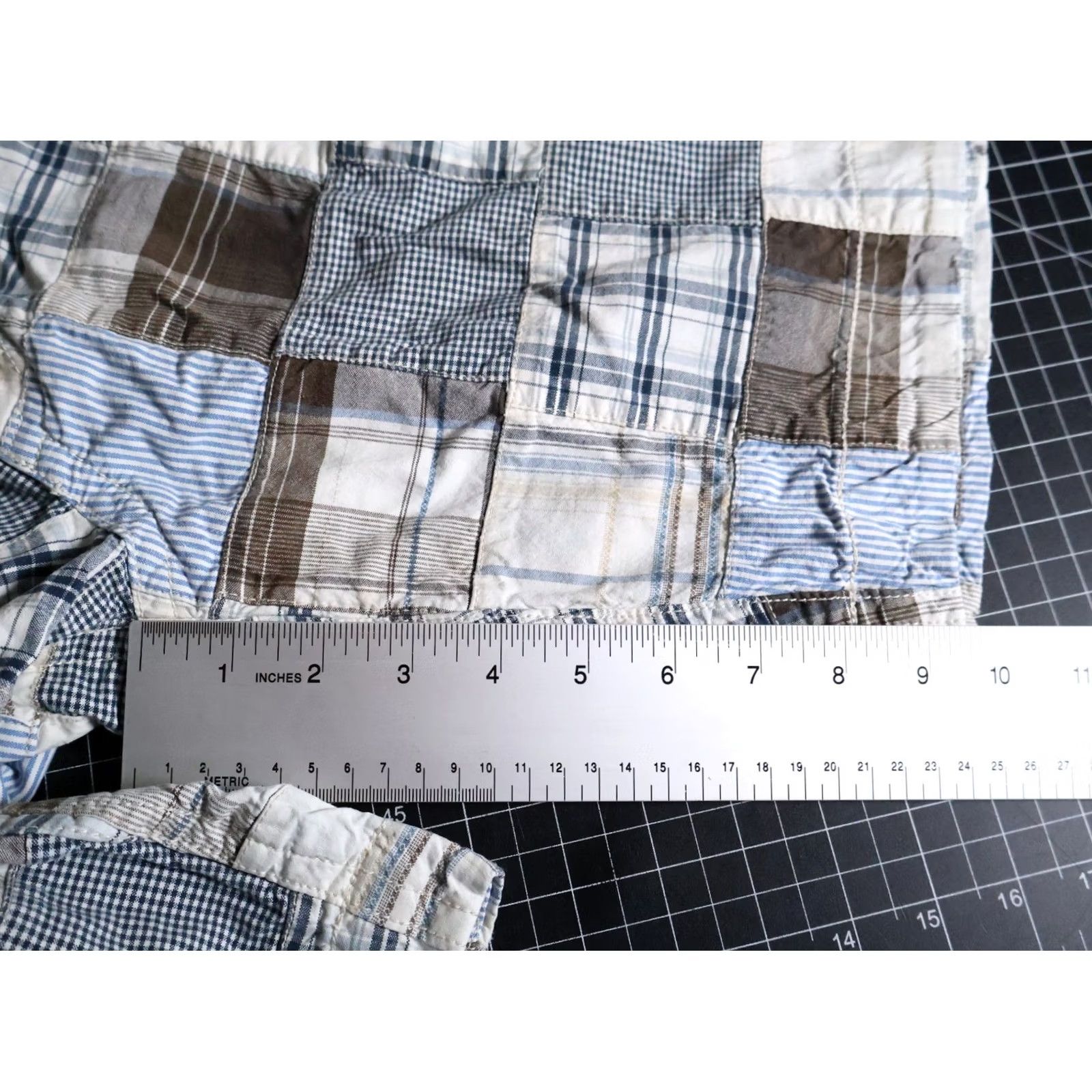 American Eagle Outfitters VINTAGE American Eagle Outfitters Patchwork Madras Shorts Men 32 x 9 White Blue Plaid Size US 32 / EU 48 - 6 Thumbnail