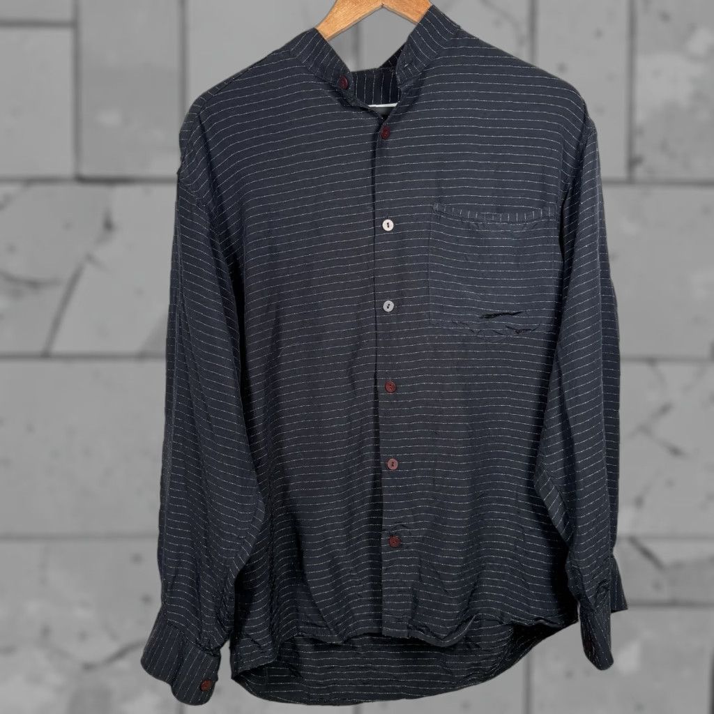 Vintage Jhane Barnes Black Striped Long Sleeve Button-Down Shirt Mens Size M Size US M / EU 48-50 / 2 - 1 Thumbnail