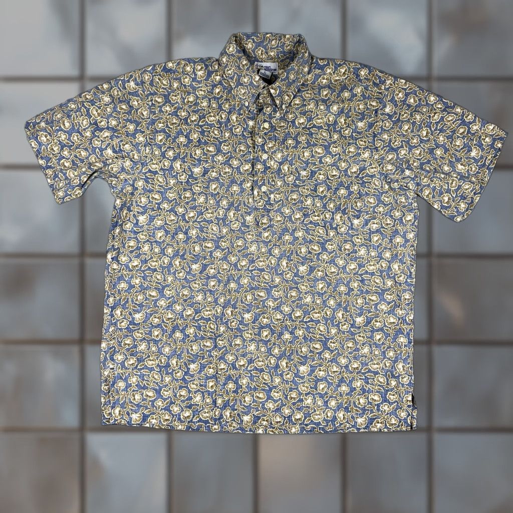 Reyn Spooner Reyn Spooner Men's Shirt Hawaiian Traditionals Floral Print Multicolor Short Sleeve 1/4 Button Up L Mens Size US L / EU 52-54 / 3 - 1 Thumbnail
