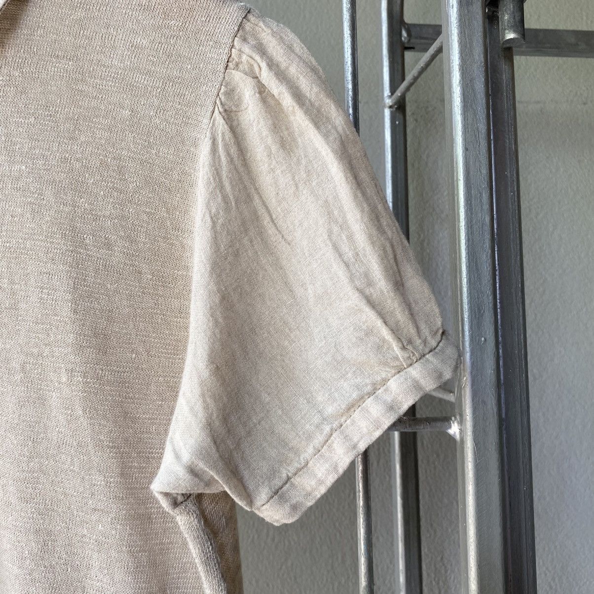Kapital KAPITAL Beige Puff Sleeve Polo Top Size S / US 4 / IT 40 - 4 Thumbnail