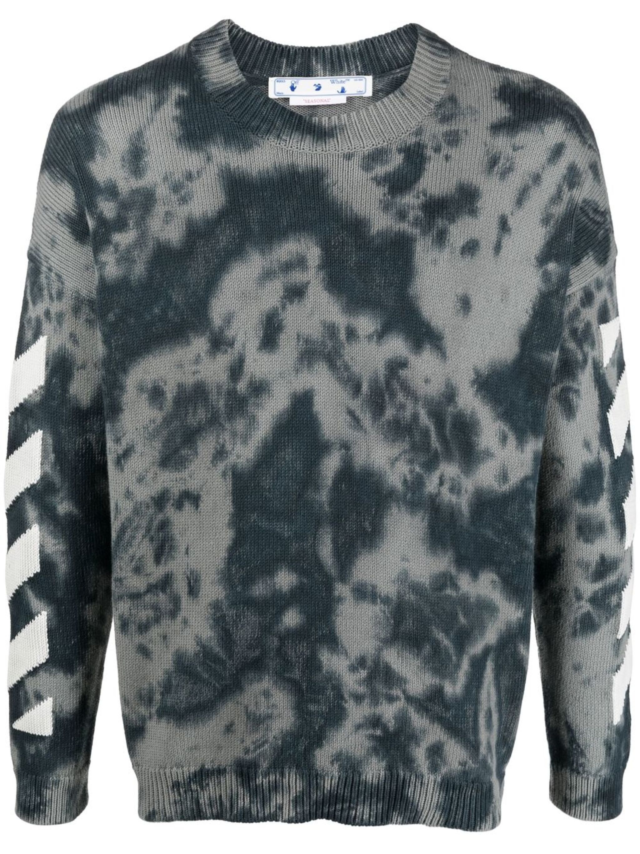 Off-White o1gr1nt1124 Diag Arrow Tie Dye Knit Crewneck Sweater Size US M / EU 48-50 / 2 - 2 Thumbnail