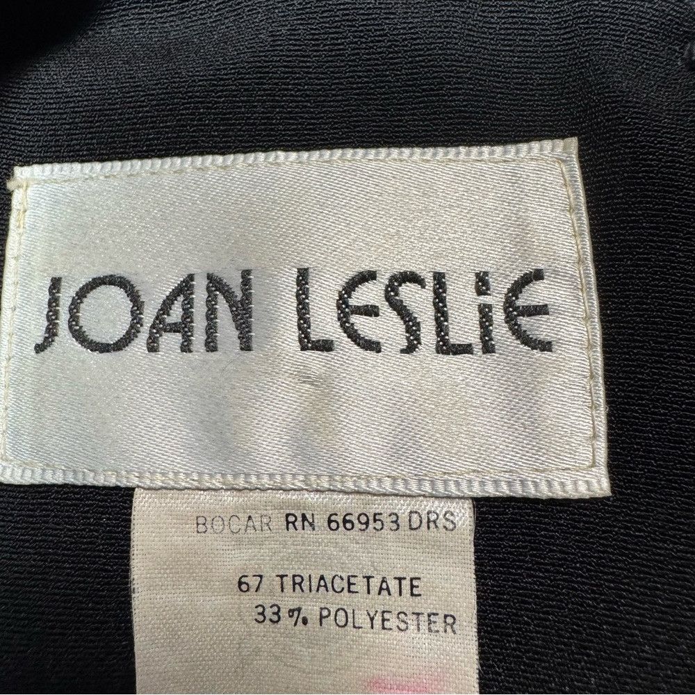Other Vintage Joan Leslie Black Long Sleeve V-Neck Side Bow Detai Size L / US 10 / IT 46 - 6 Thumbnail