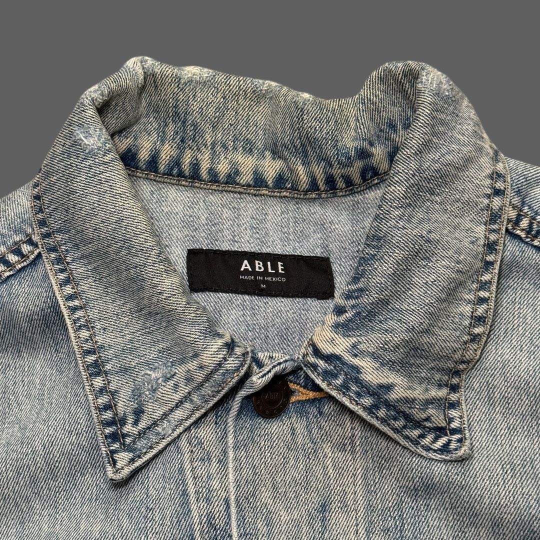 ABLE ABLE Light Wash Denim Trucker Jacket Women's Medium Size M / US 6-8 / IT 42-44 - 4 Thumbnail