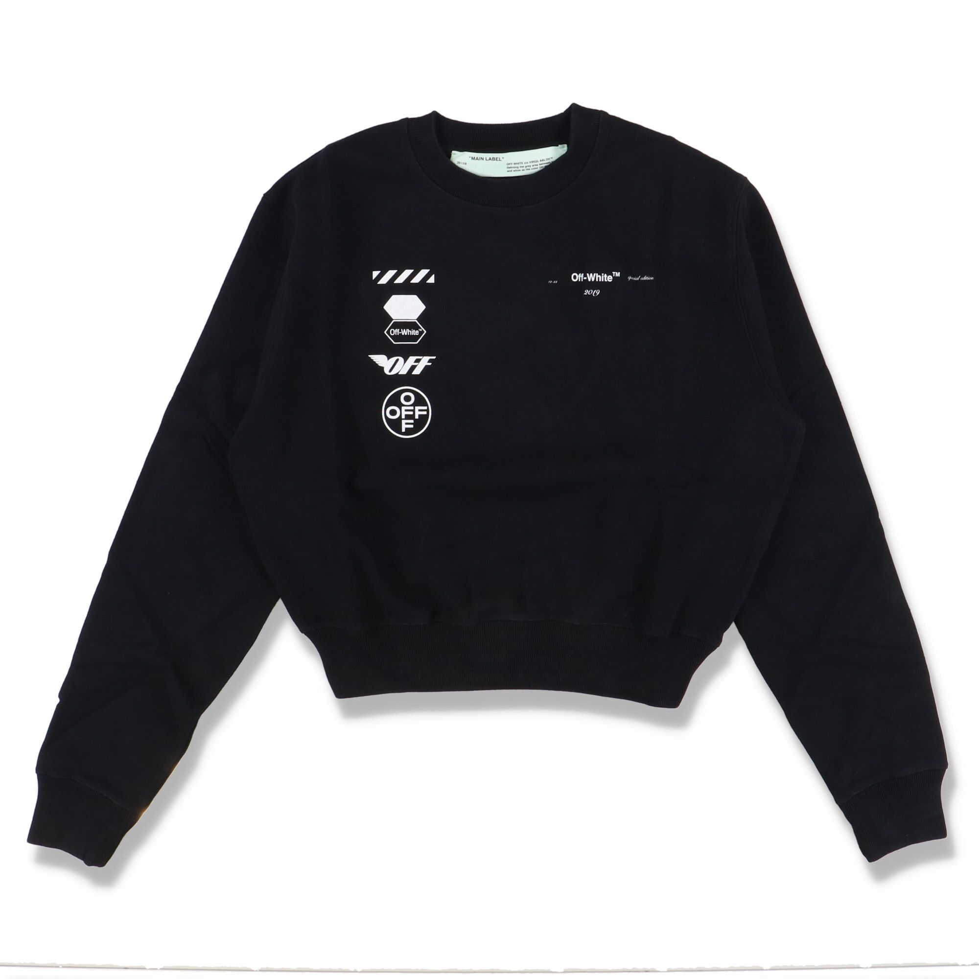 Off-White Black Special Edition Racing Arrows Logo Sweatshirt Size M / US 6-8 / IT 42-44 - 2 Thumbnail