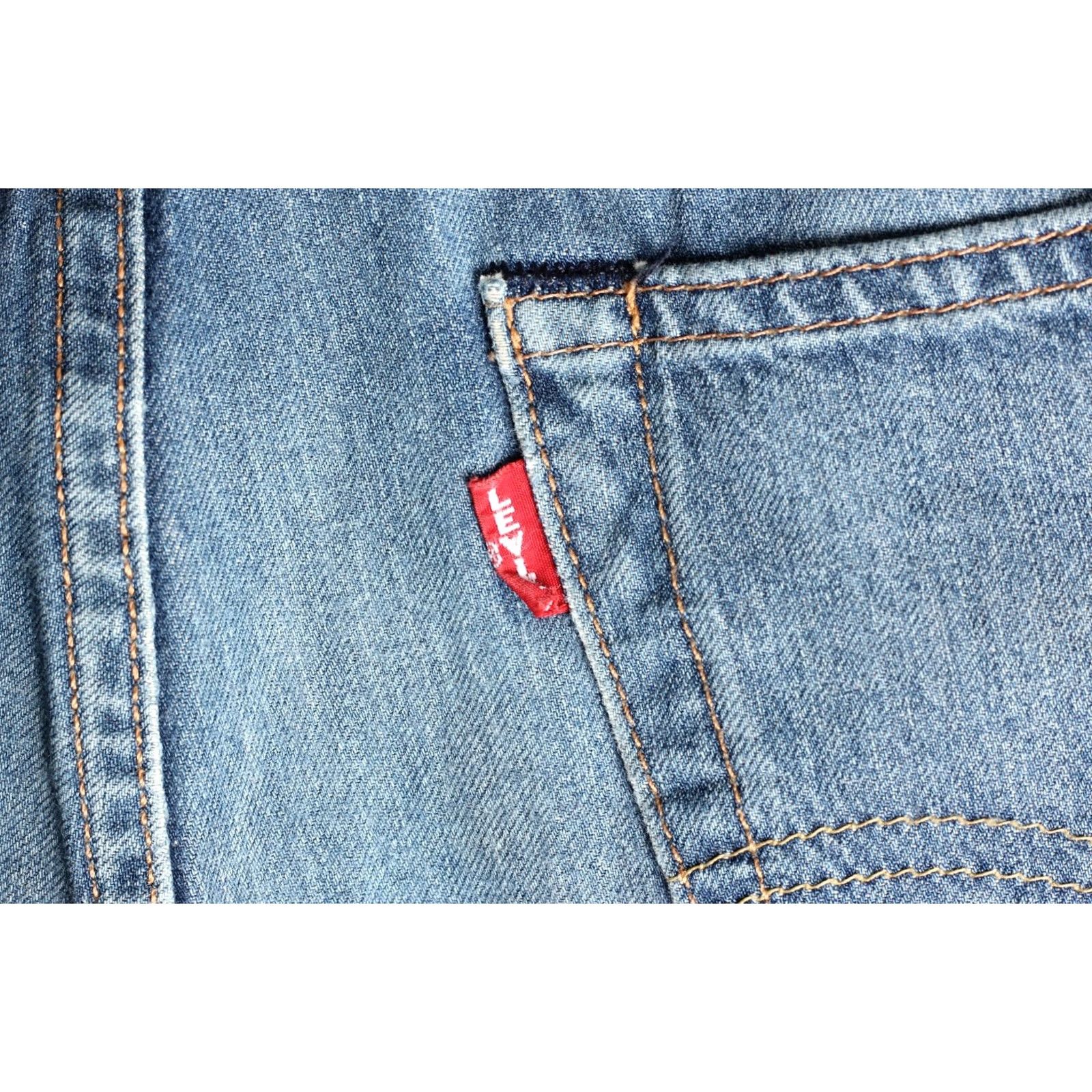 Levi's VINTAGE Levi’s 502 PREMIUM Big E Tapered Jeans Men 32/36 Blue 5-Pocket Design Denim Cotton Elastane Regular Rise Mid 10-12in Size US 32 / EU 48 - 5 Thumbnail