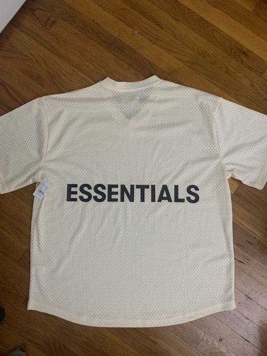 Fear of God Fog essentials mesh short tee cream size L | Grailed