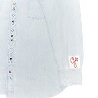 Golden Goose GOLDEN GOOSE BLEACHED DENIM SHIRT WITH HAMMERED STUDS Size US XL / EU 56 / 4 - 3 Thumbnail