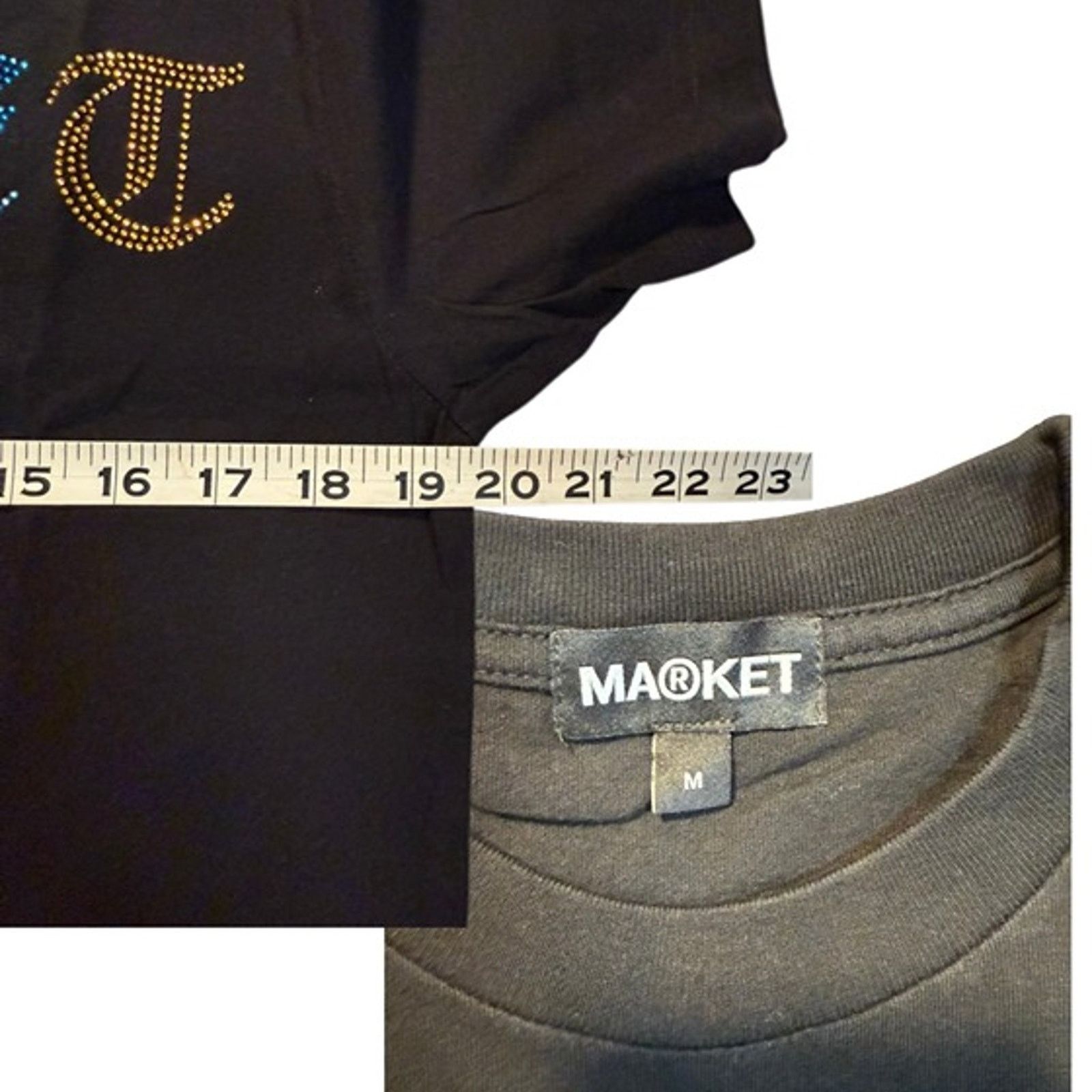 Market Market Studios Size Medium Rhinestone T Shirt Size US M / EU 48-50 / 2 - 3 Thumbnail