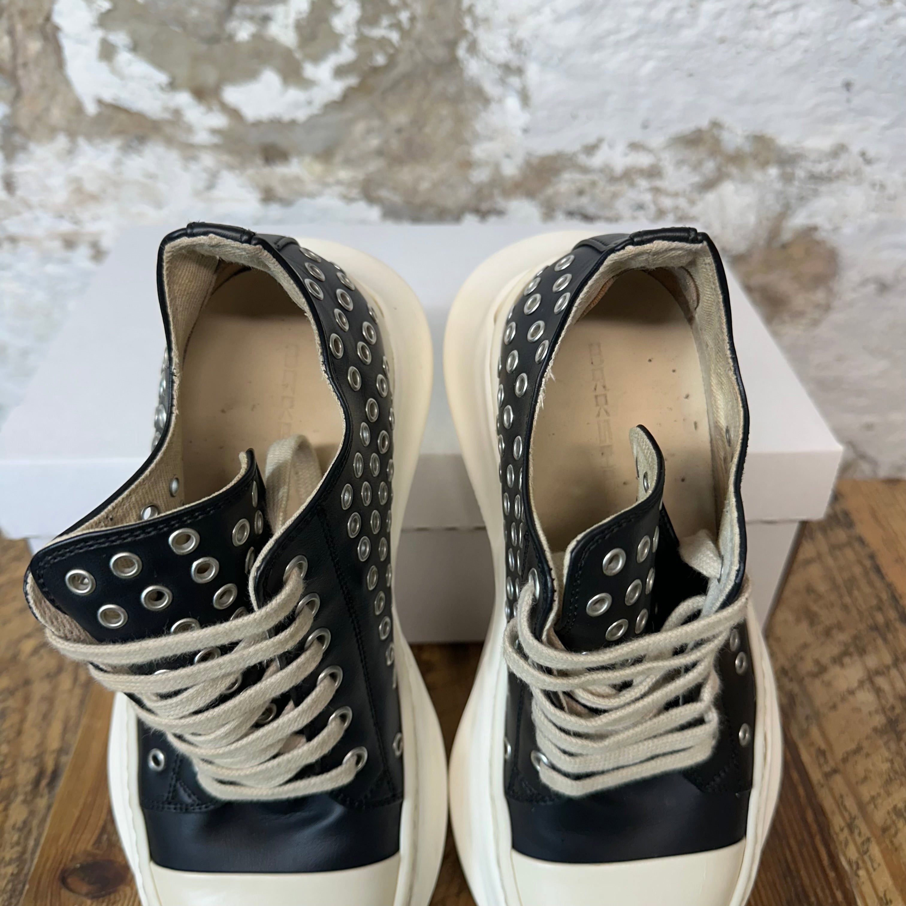 Rick Owens Rick Owens Abstract Eyelette Black Milk Sneaker Sz 6 (38) Size US 6 / EU 39 - 4 Thumbnail