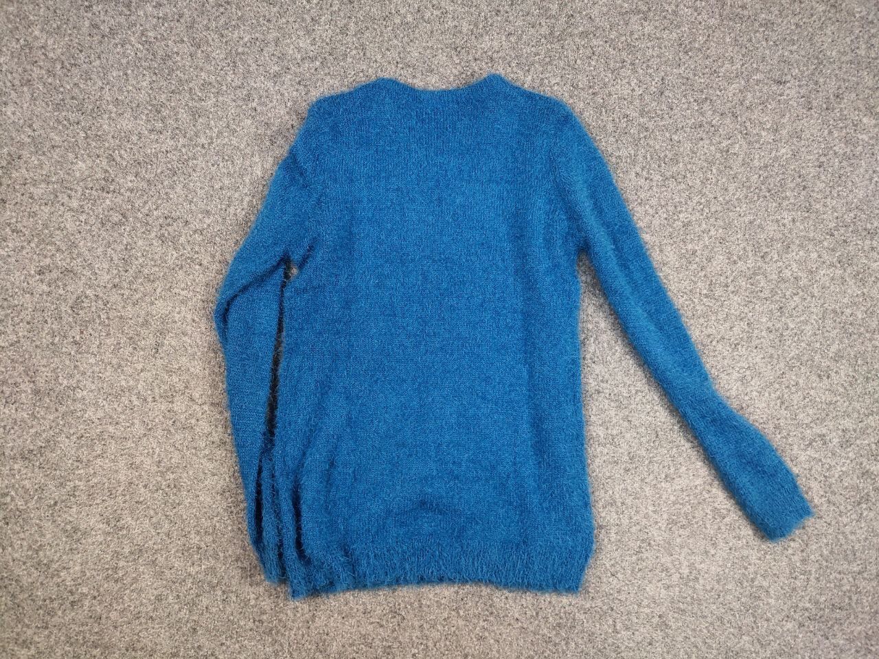 Japanese Brand Vintage 90's Japanese Blue Mohair Style Fuzzy Sweater Hype Size US M / EU 48-50 / 2 - 18 Thumbnail