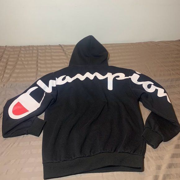 Image of Champion X Supreme Hoodie - Size XL in Black, Women's