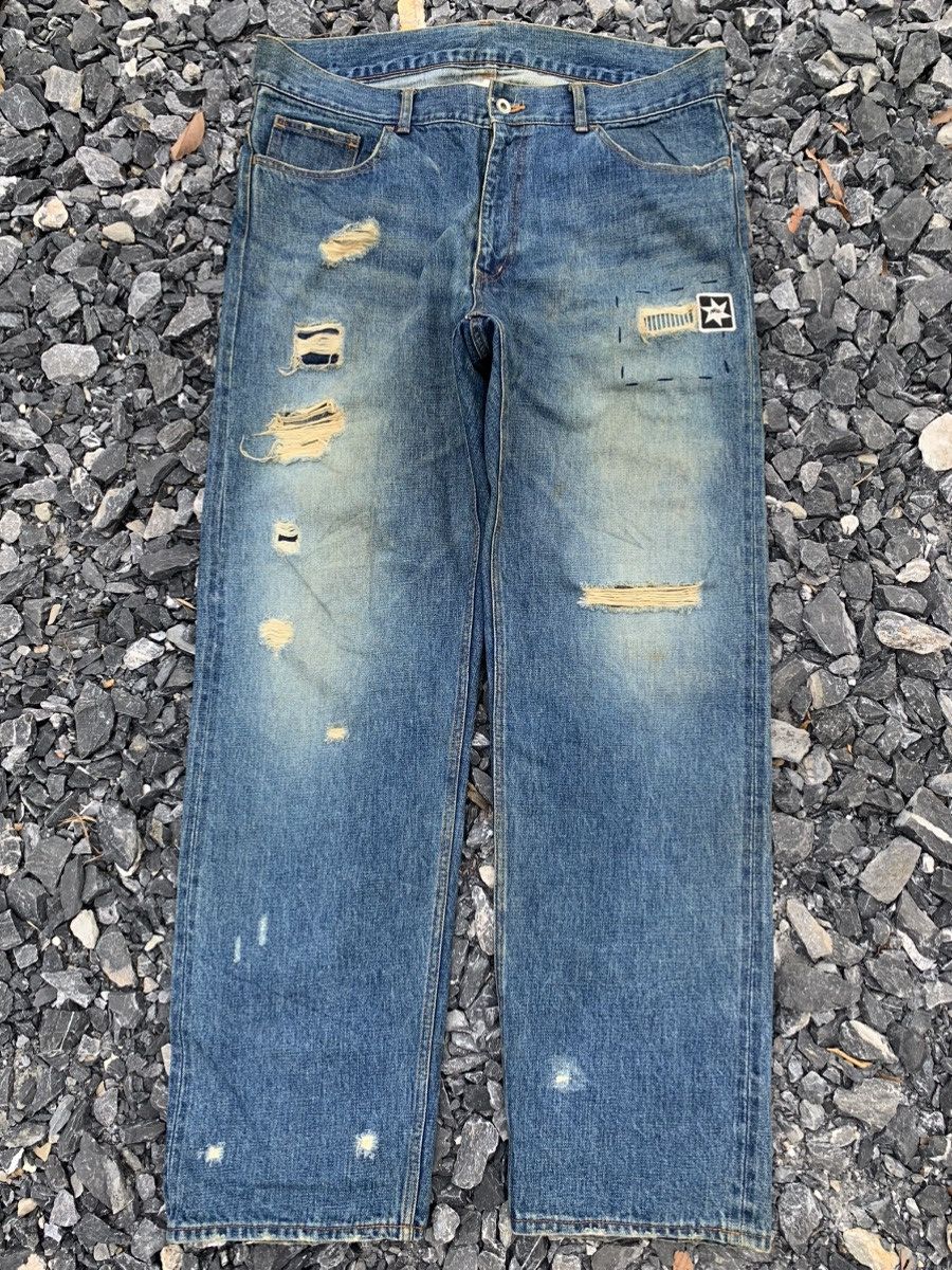 Kapital RARE💥BRAITONE SELVEDGE JAPANESE DISTRESSED DENIM Size US 39 - 3 Thumbnail