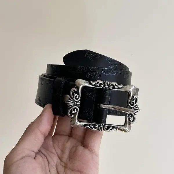 Cowboy Equipment vintage style black american western floral design belt Size ONE SIZE - 6 Thumbnail