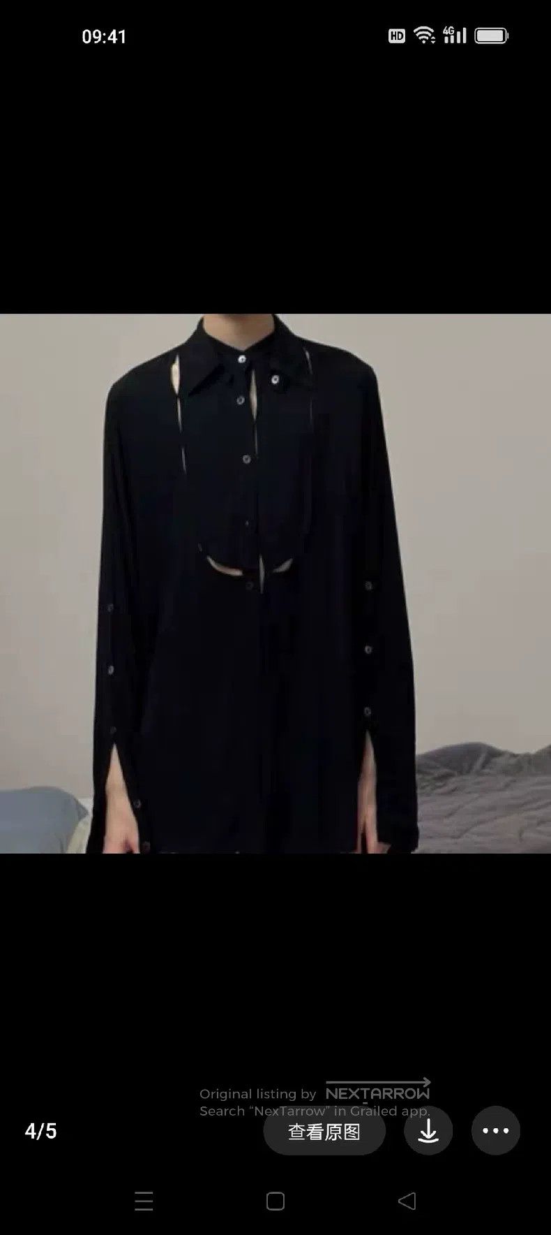 Ann Demeulemeester Ann Demeulemeester 38 cuts black shirt with a knife Size M / US 6-8 / IT 42-44 - 1 Thumbnail