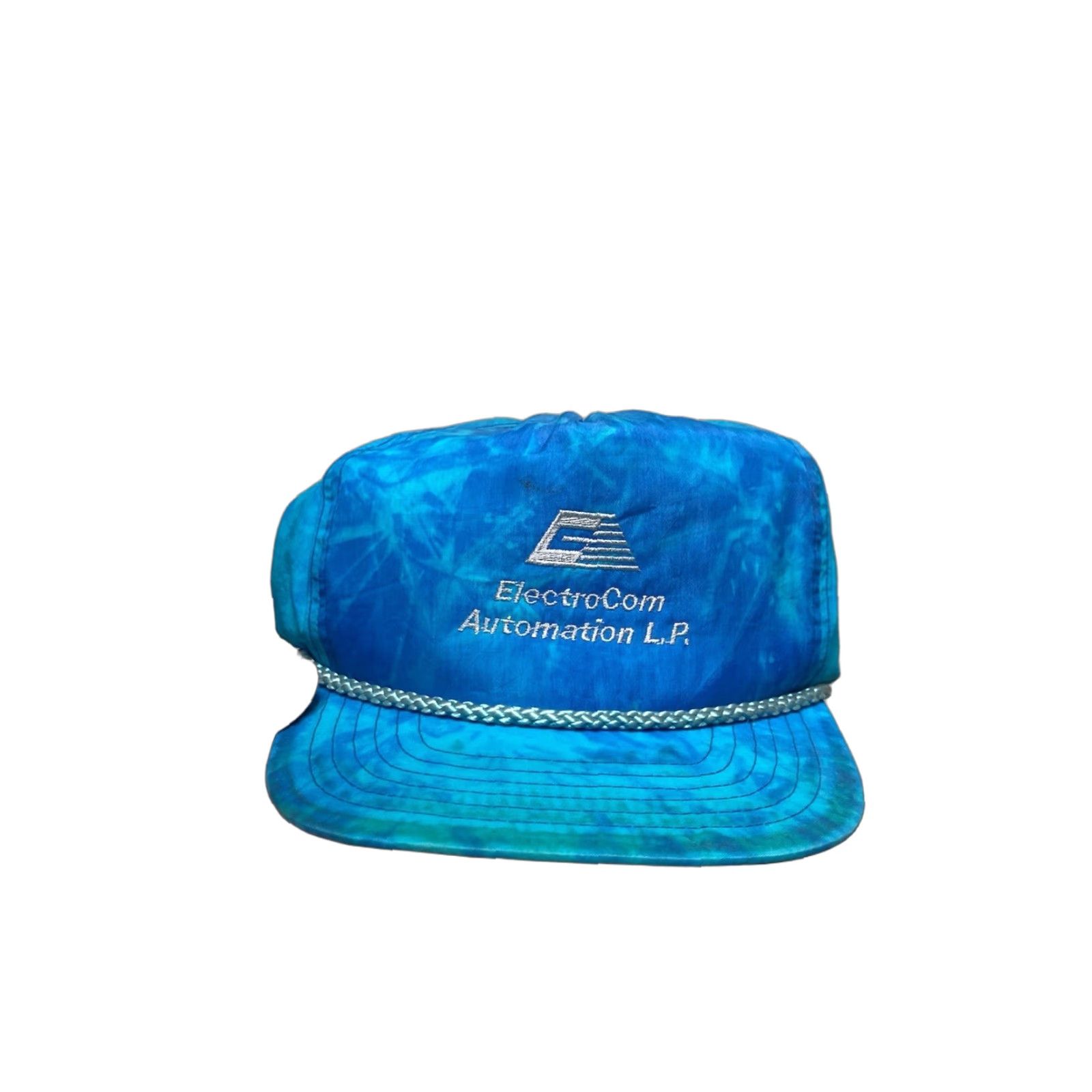 Vintage VINTAGE Unbranded Strapback Hat Cap Zipper Back Electrocom Automation Tie Dye Summer Men Adjustable Blue Hats Mens Size ONE SIZE - 1 Thumbnail