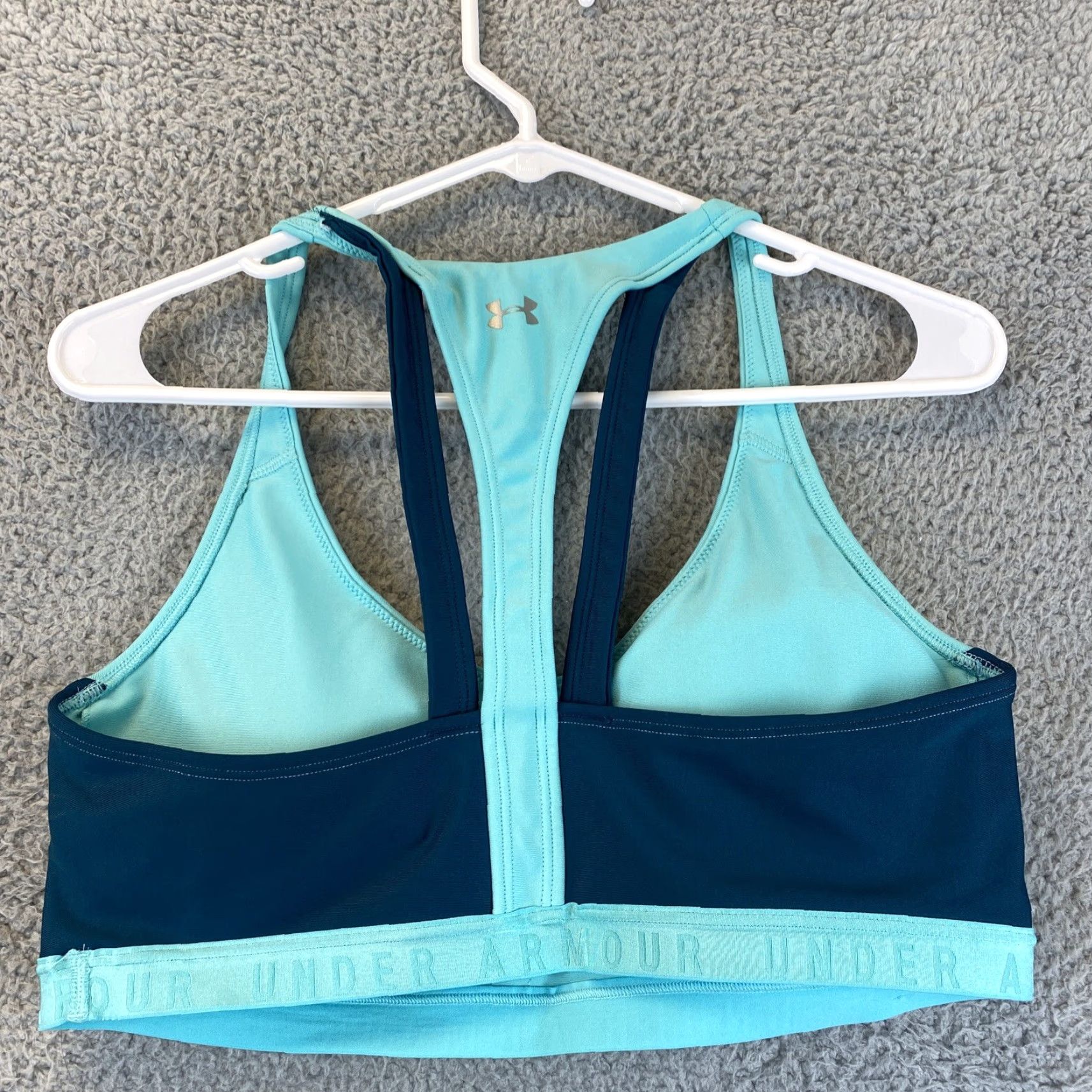 Under Armour Under Armour Sports Bra XL Green Padded Activewear Womens Size ONE SIZE - 5 Thumbnail