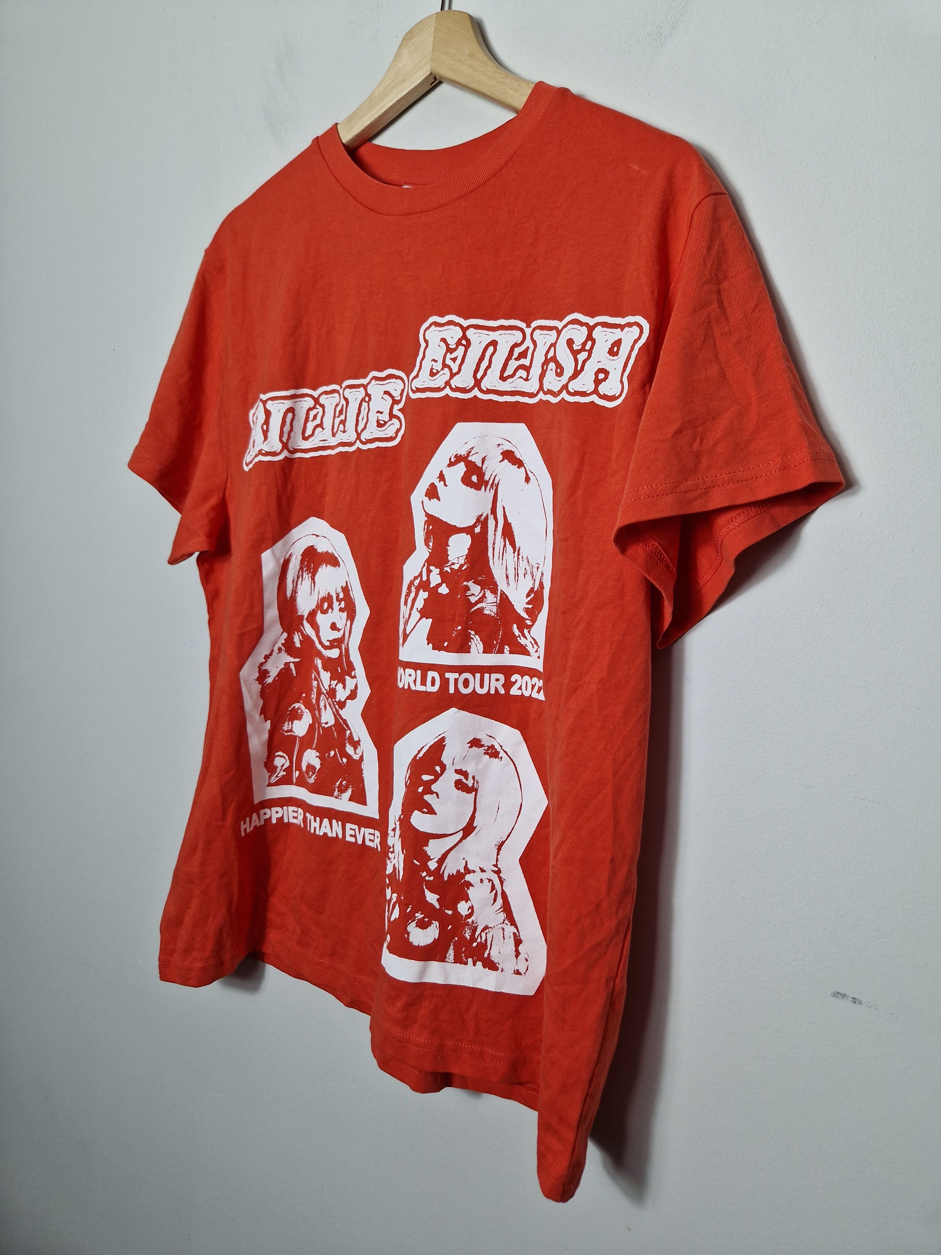 Billie Eilish × Rap Tees Billie Eilish Happier Than Ever 2022 Tour Og Tee merch Size US S / EU 44-46 / 1 - 2 Thumbnail
